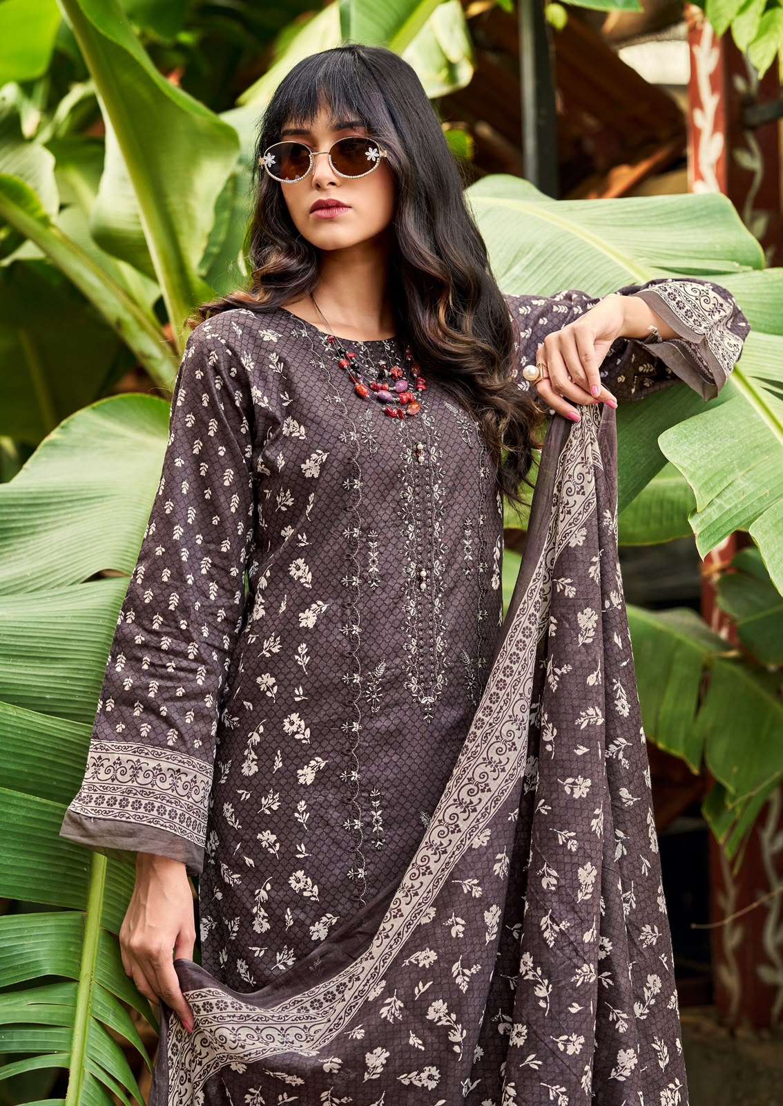 Ishaal Embroidered Vol 21 Lawn Cotton Dress Material 10 pcs Catalogue