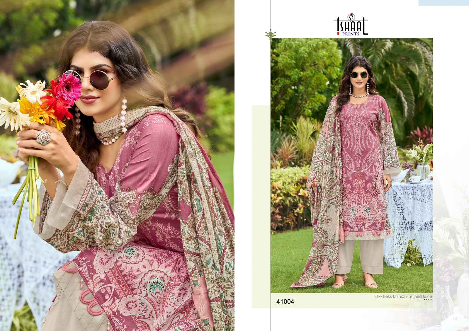 Ishaal Prints Gulmohar Vol 41 Lawn Cotton Dress Material 10 Pc Catalouge