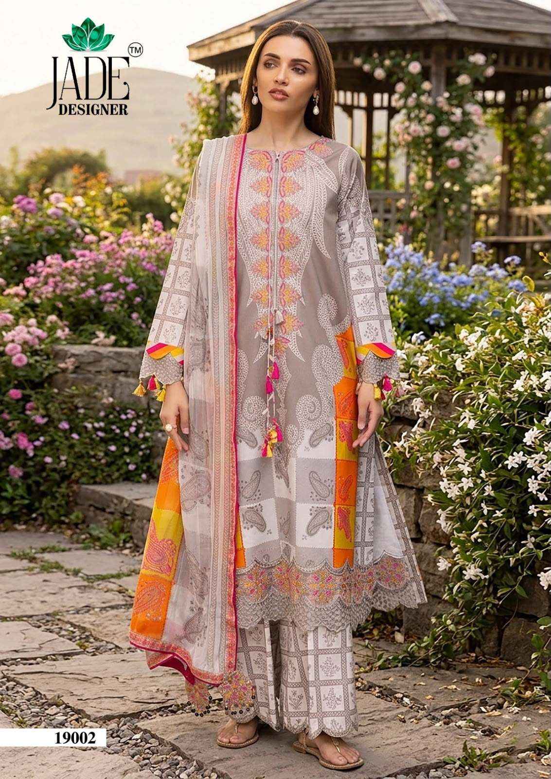 Jade Crimsons Vol 19 Lawn Cotton Dress Material 6 pc Cataloge