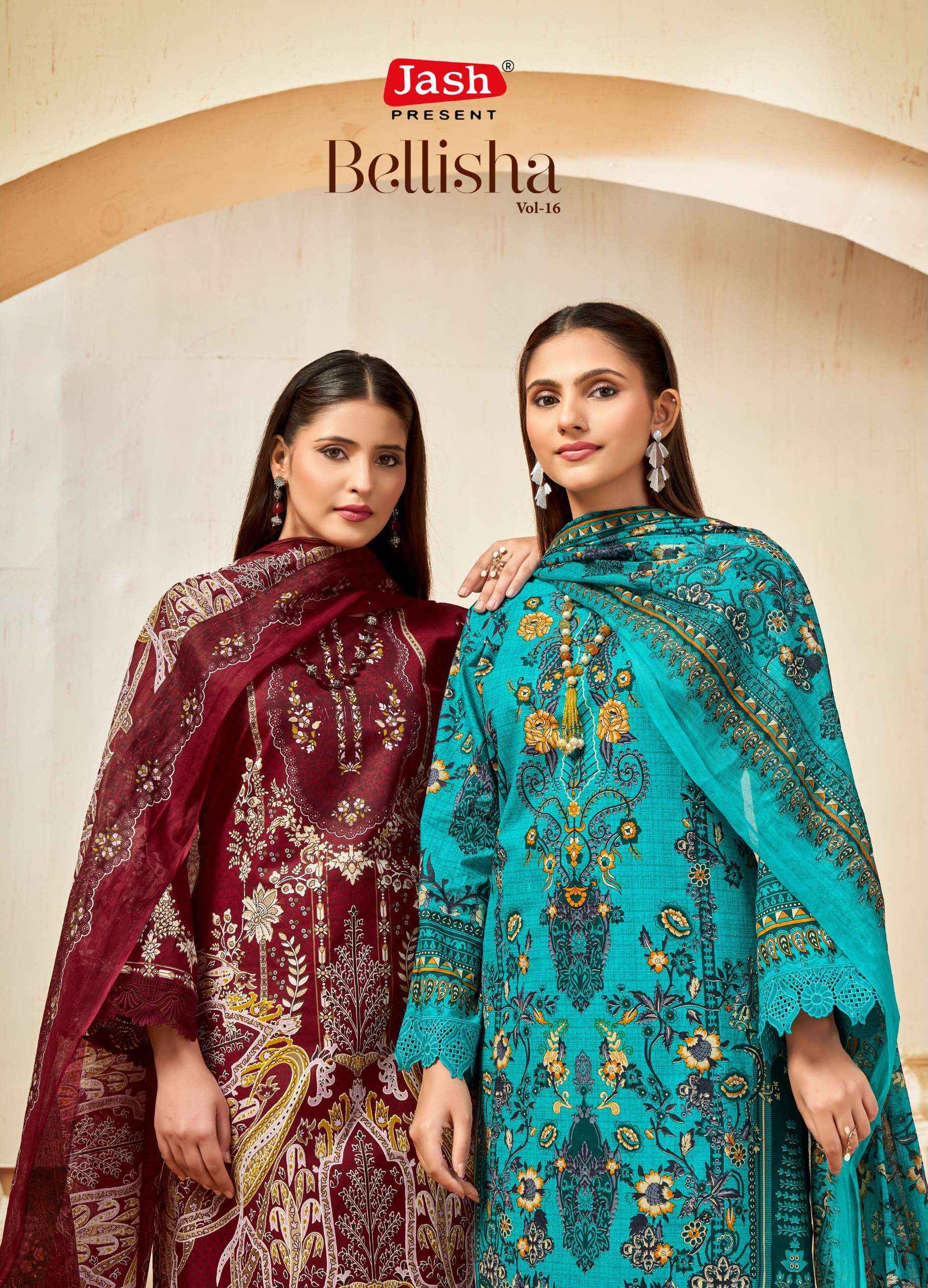 Jash Bellisha Vol 16 Cotton Dress Material 10 pcs Catalogue