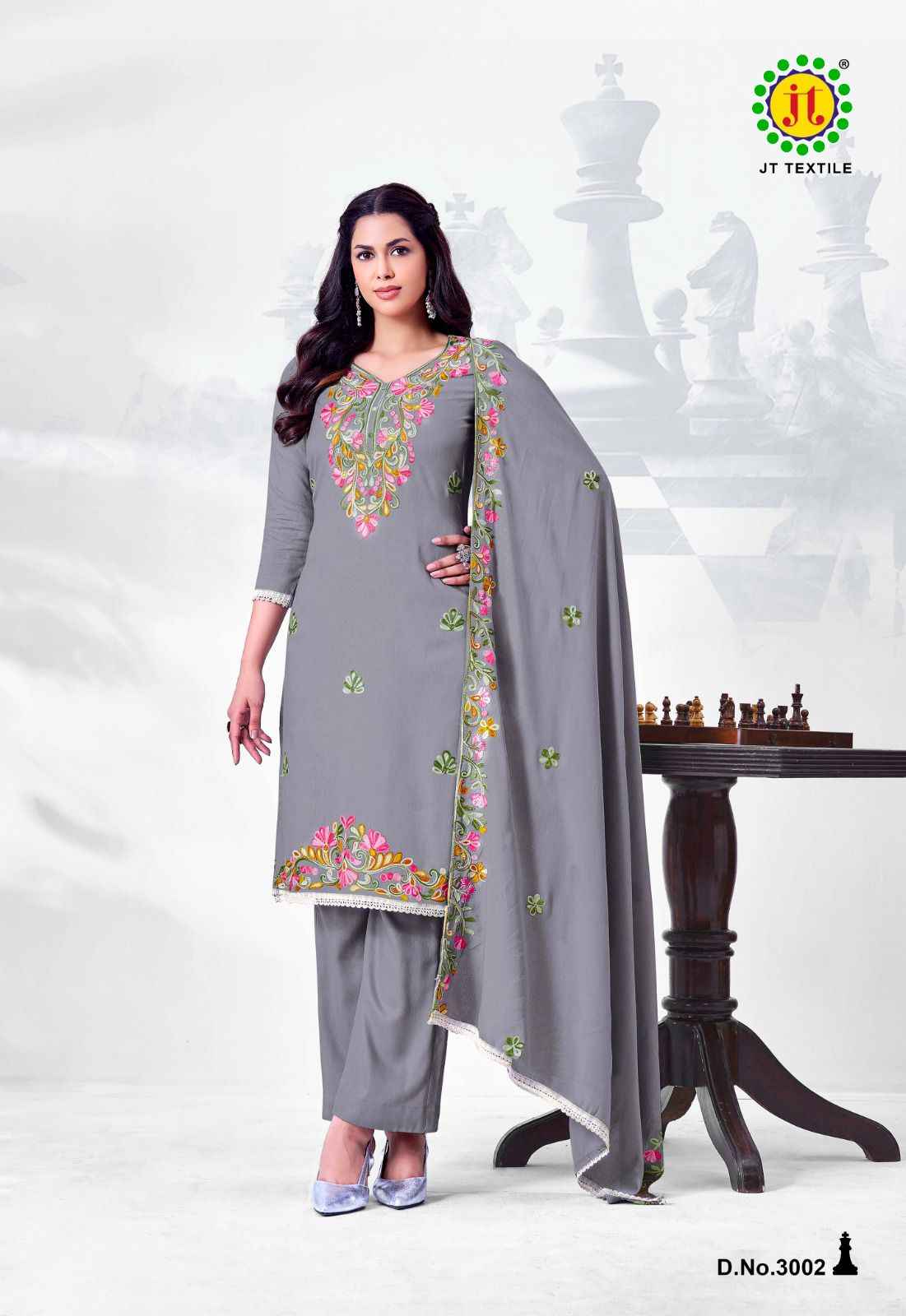 Jt Alina Vol 3 Rayon Dress Material 5 pcs Catalogue