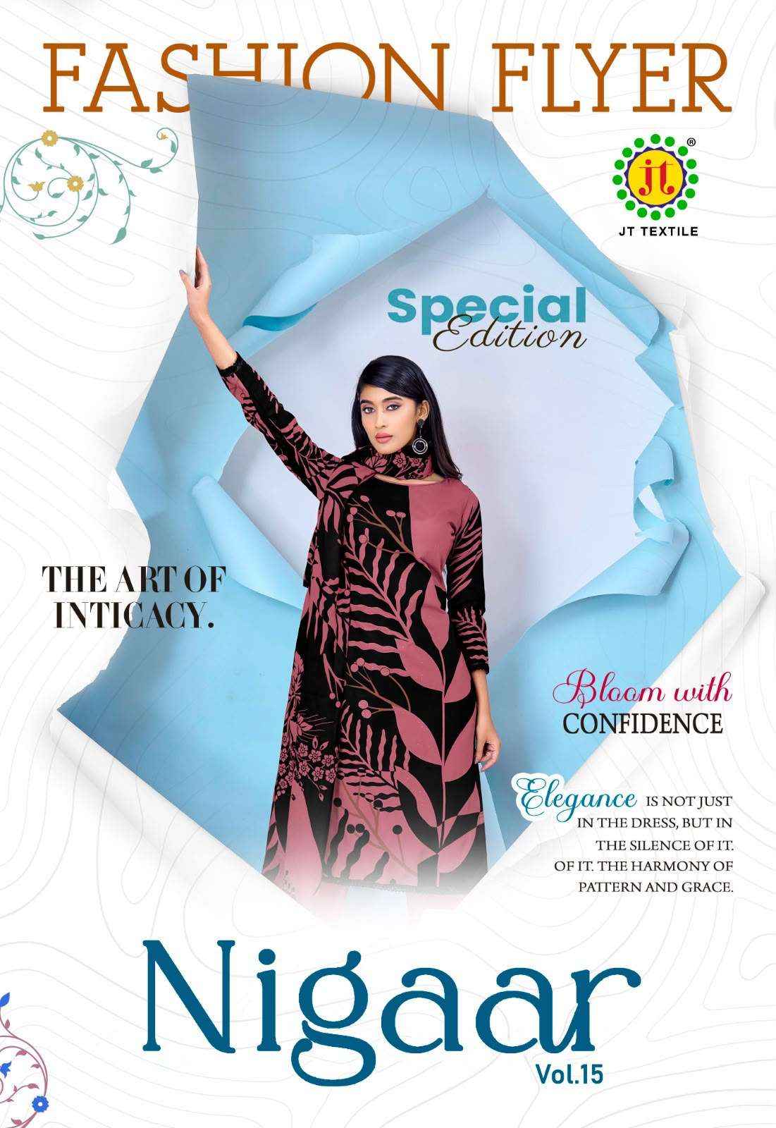 Jt Nigaar Vol 15 Rayon Dress Material 5 pcs Catalogue
