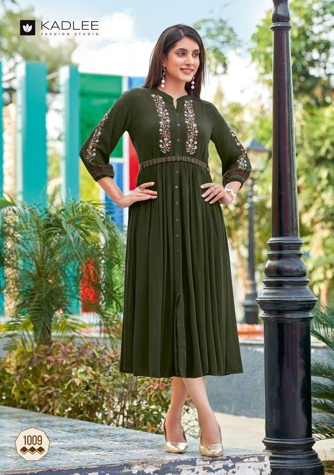 Kadlee Ashmin Vol 2 Wrinkle Rayon Long Kurti 6 pcs Catalogue