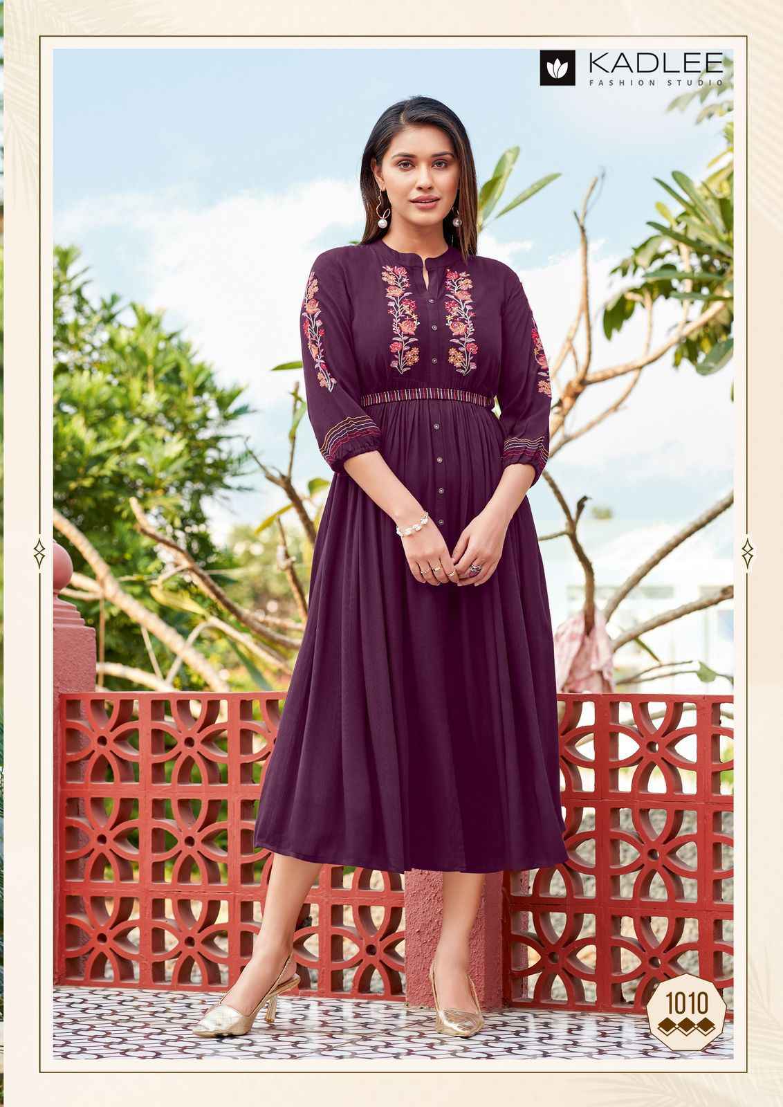 Kadlee Ashmin Vol 2 Wrinkle Rayon Long Kurti 6 pcs Catalogue
