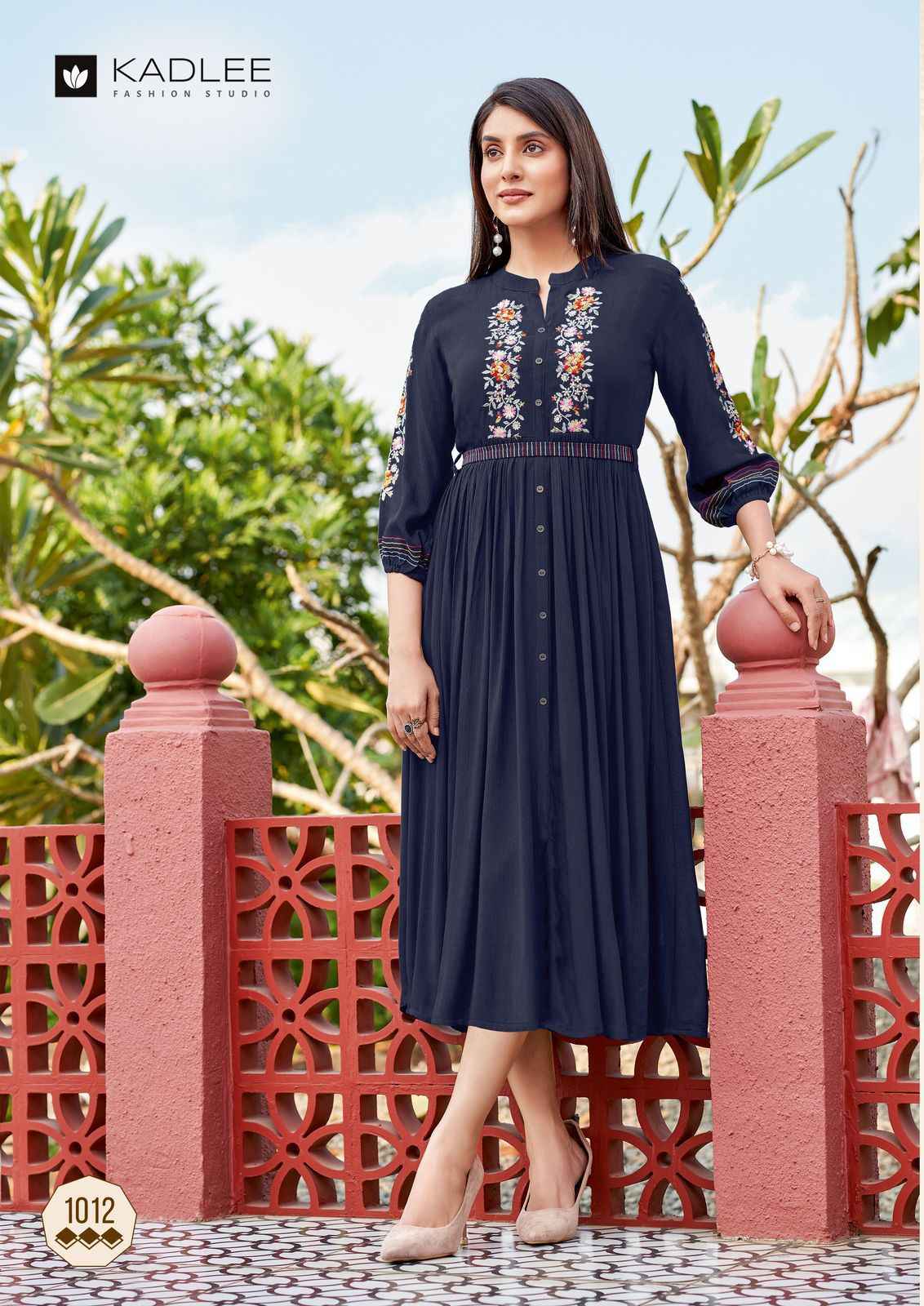 Kadlee Ashmin Vol 2 Wrinkle Rayon Long Kurti 6 pcs Catalogue