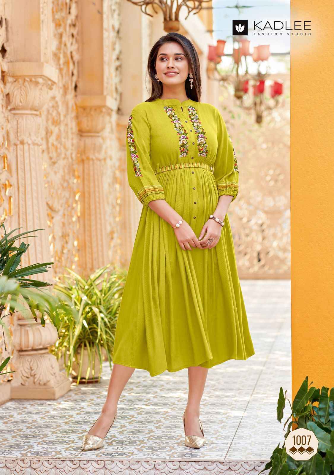 Kadlee Ashmin Vol 2 Wrinkle Rayon Long Kurti 6 pcs Catalogue