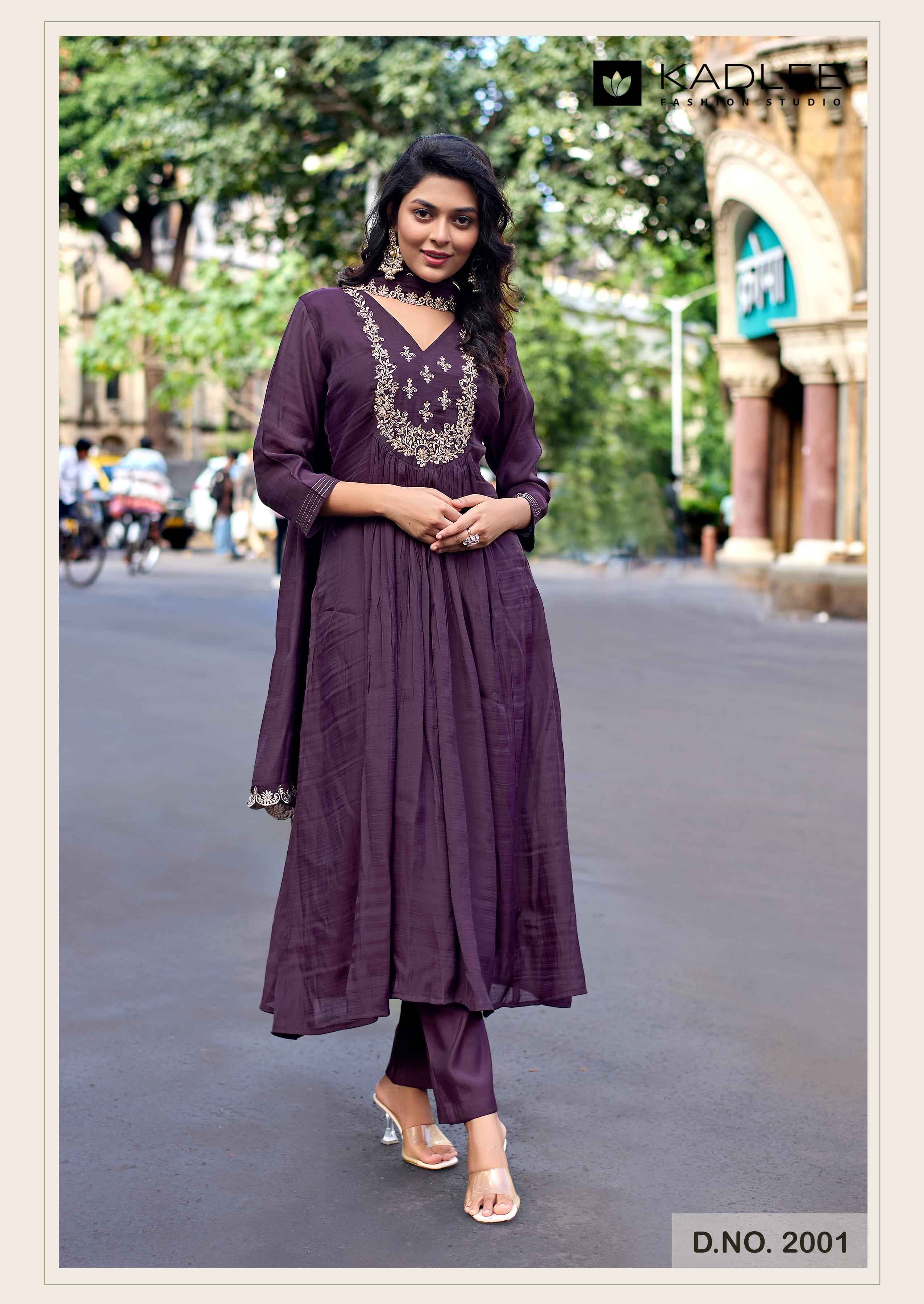 Kadlee Shehnaz Mull Chanderi Kurti Combo 4 pcs Catalogue