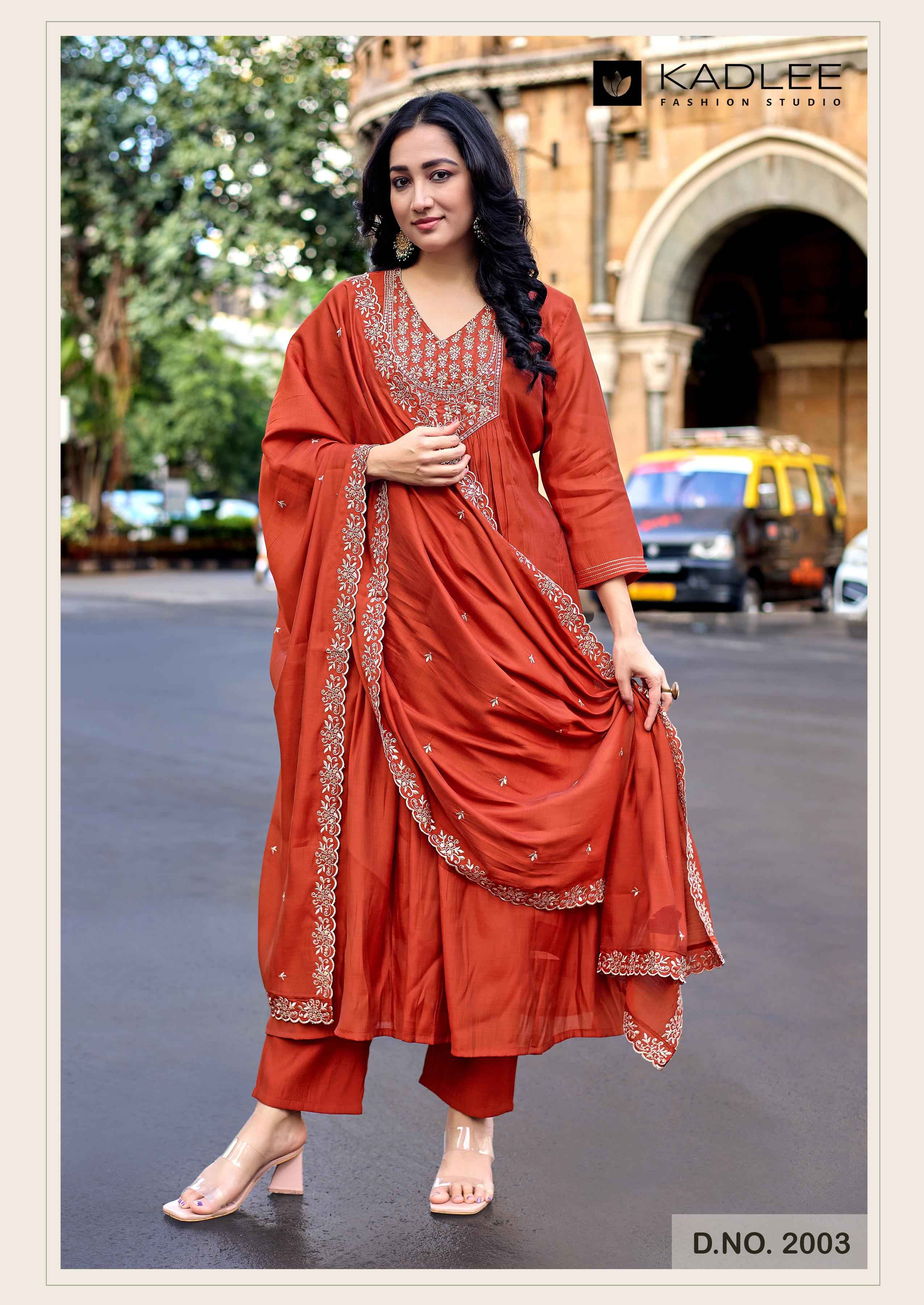 Kadlee Shehnaz Mull Chanderi Kurti Combo 4 pcs Catalogue