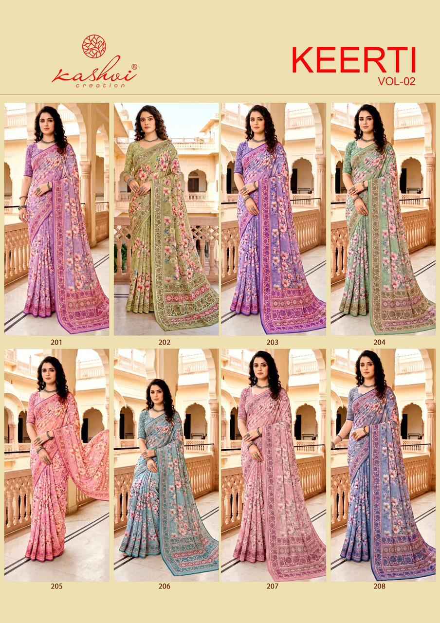 Kashvi Keerti Vol 2 Raga Digital Saree 8 pcs Catalogue