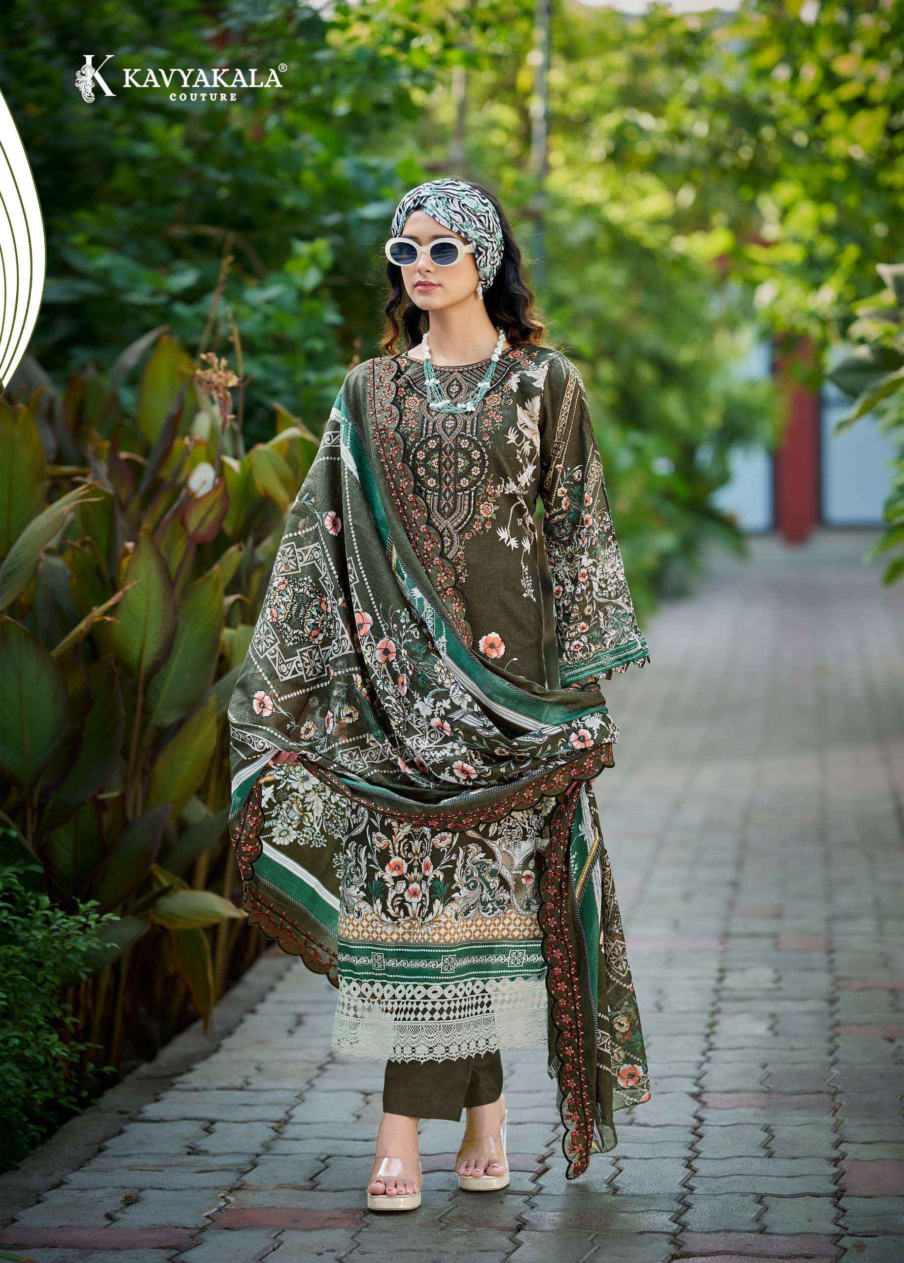 Kavyakala Anarkali Vol 25 Lawn Cotton Dress Material 8 pcs Catalogue
