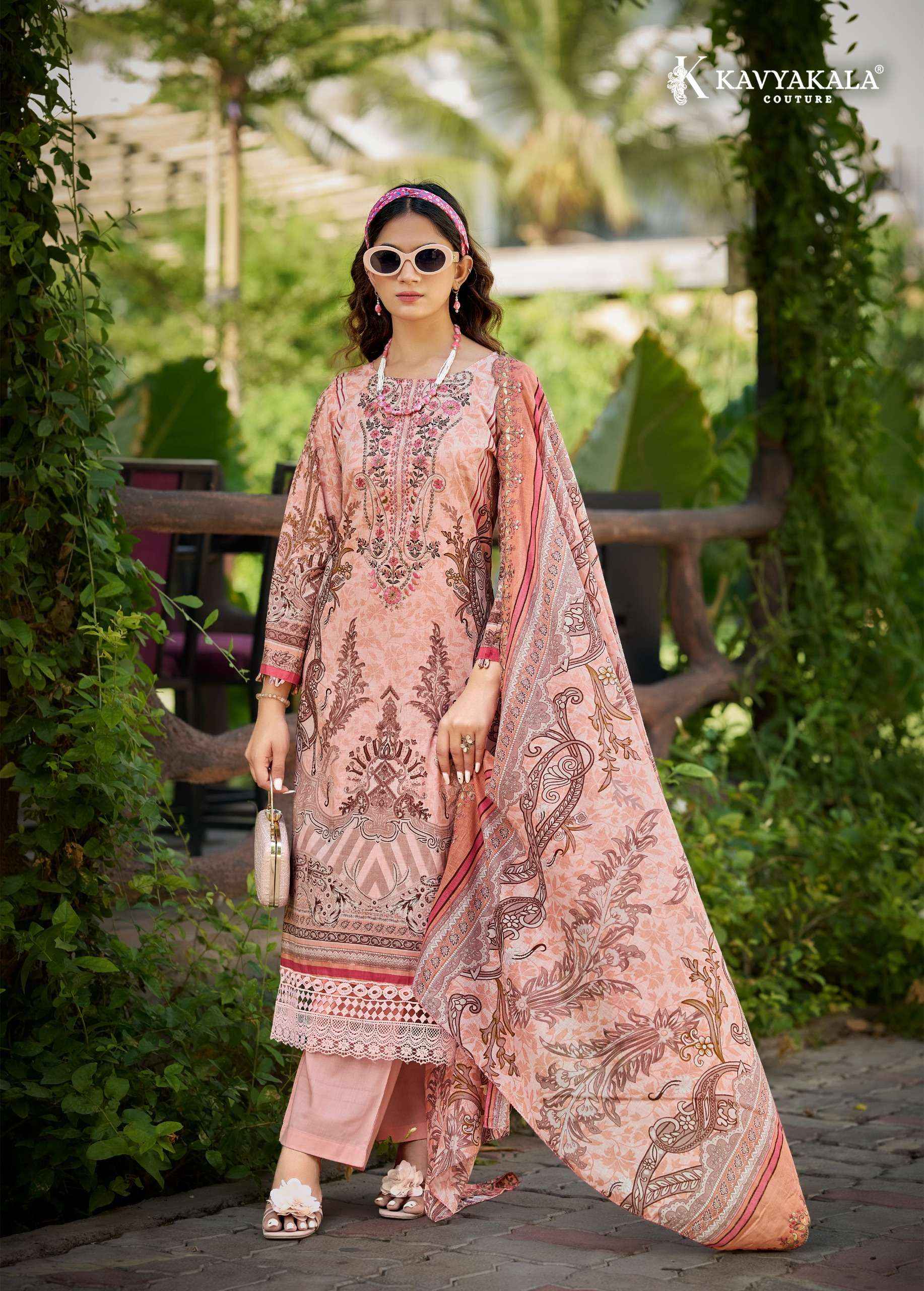 Kavyakala Anarkali Vol 25 Lawn Cotton Dress Material 8 pcs Catalogue