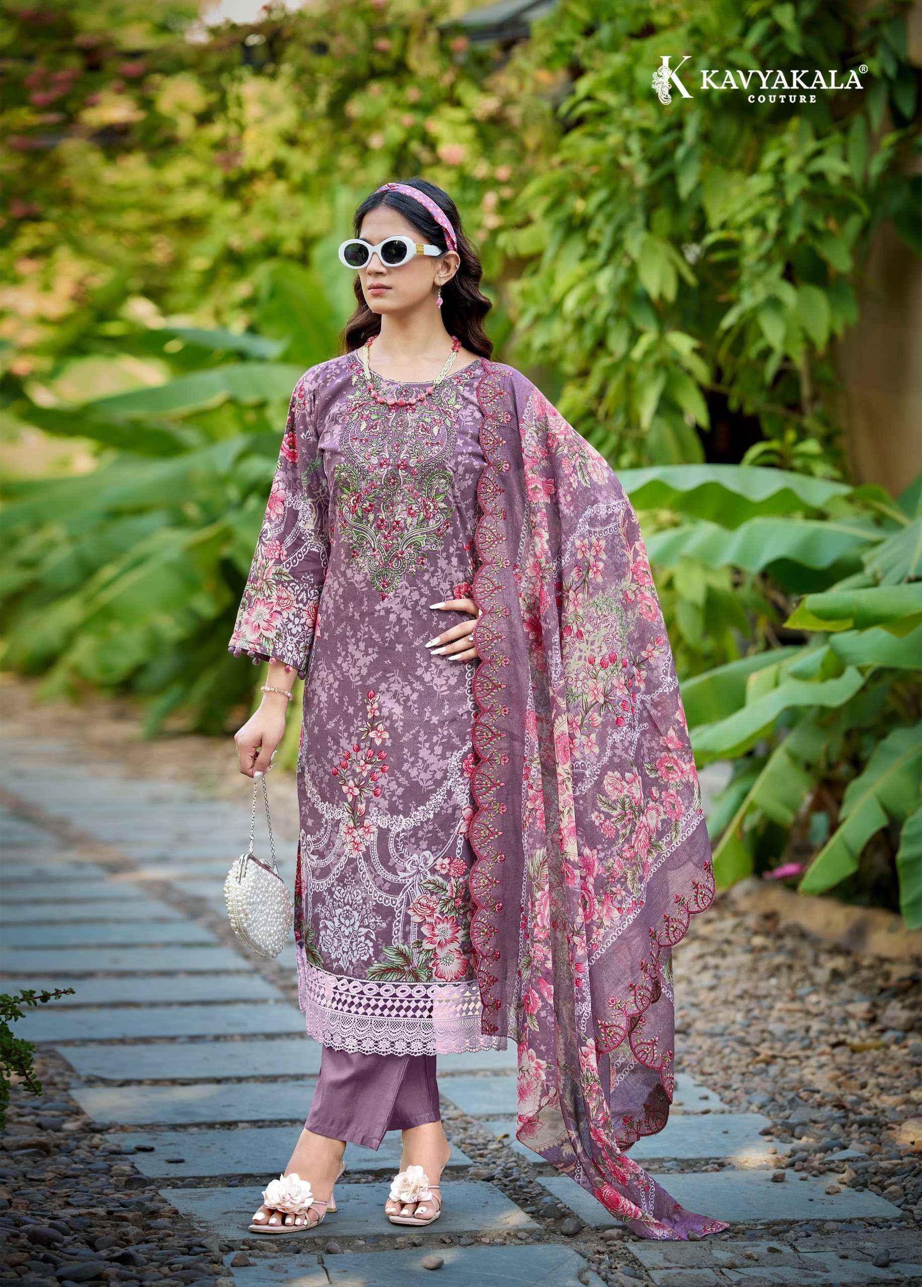 Kavyakala Anarkali Vol 25 Lawn Cotton Dress Material 8 pcs Catalogue