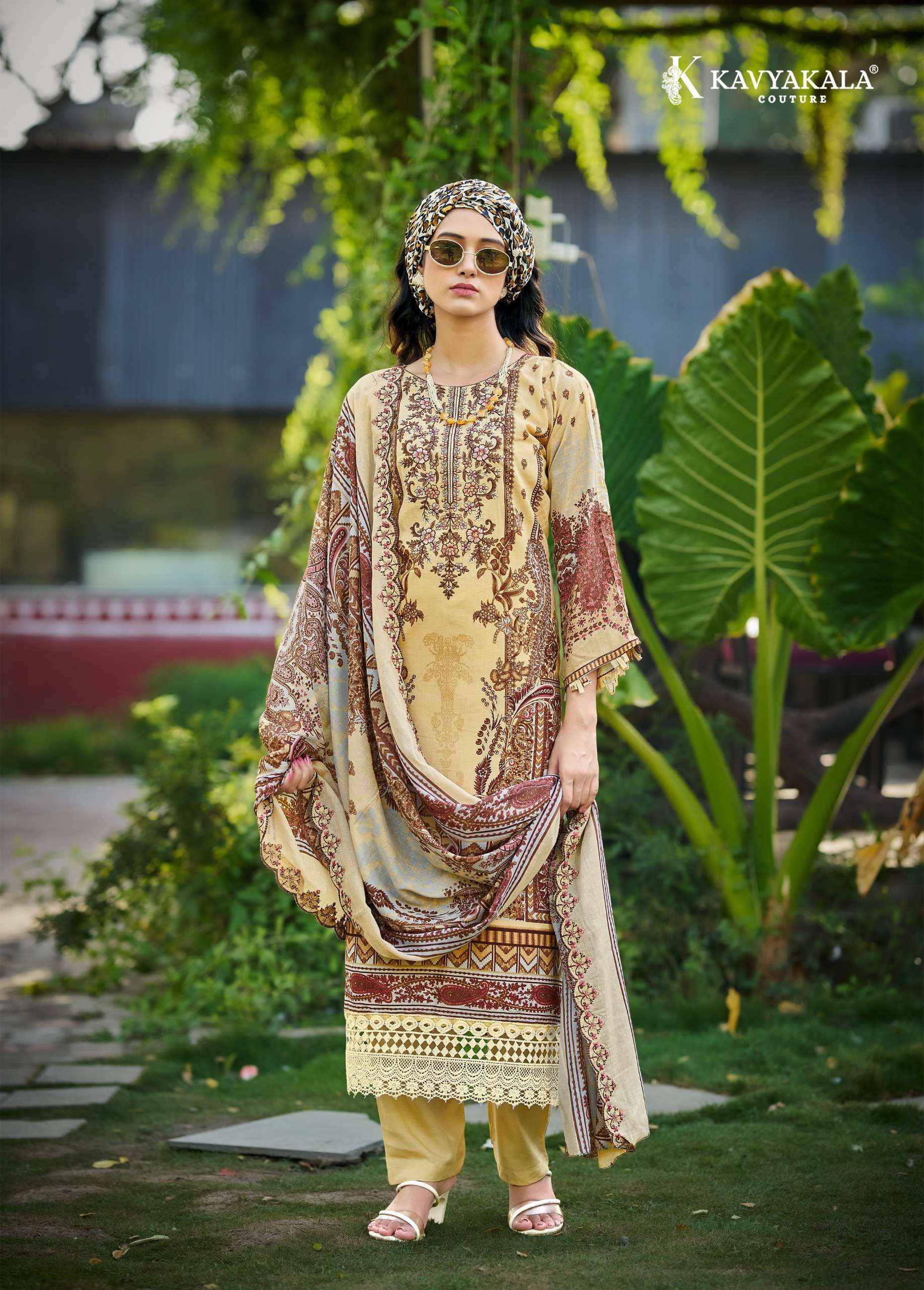 Kavyakala Anarkali Vol 25 Lawn Cotton Dress Material 8 pcs Catalogue