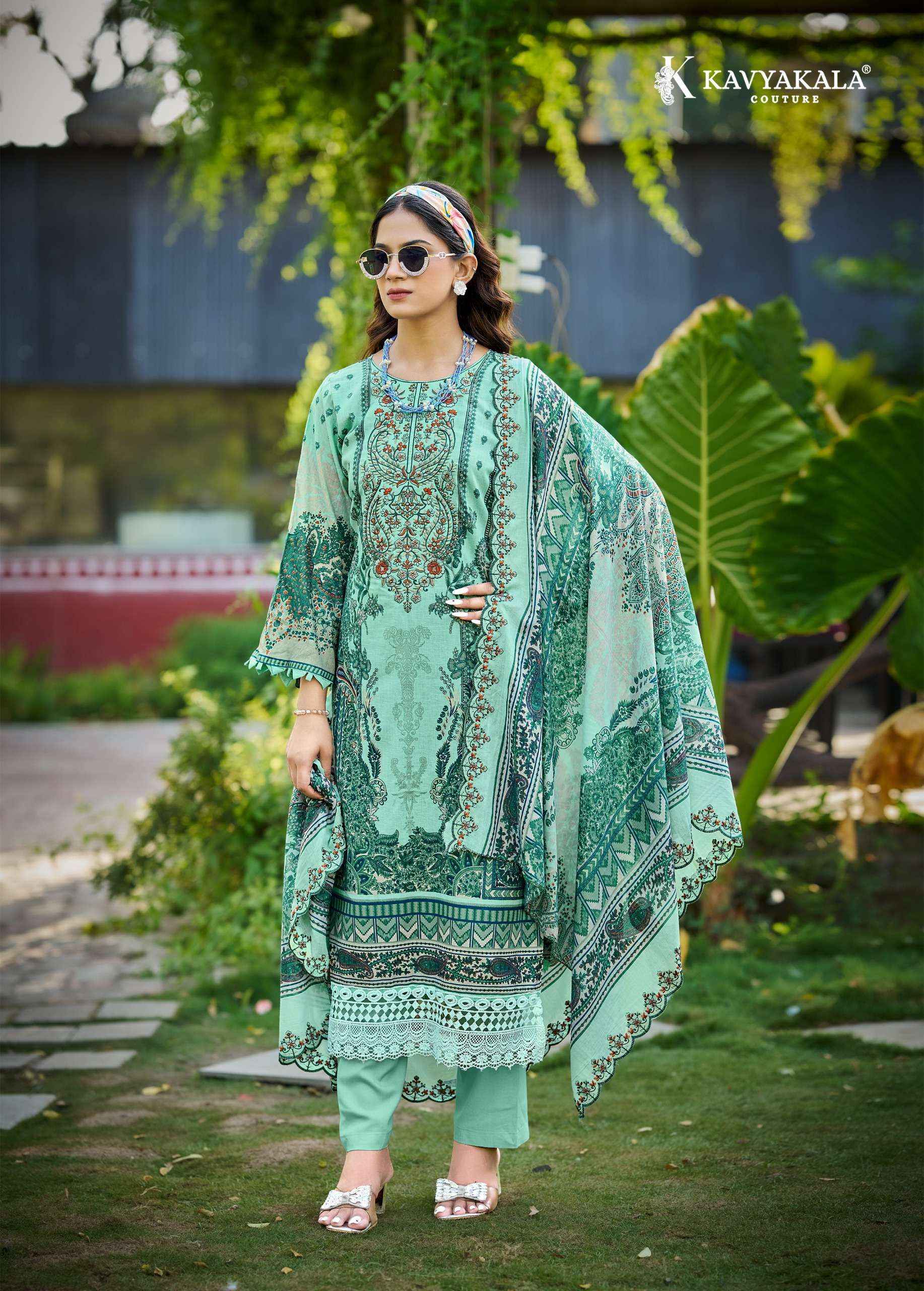 Kavyakala Anarkali Vol 25 Lawn Cotton Dress Material 8 pcs Catalogue