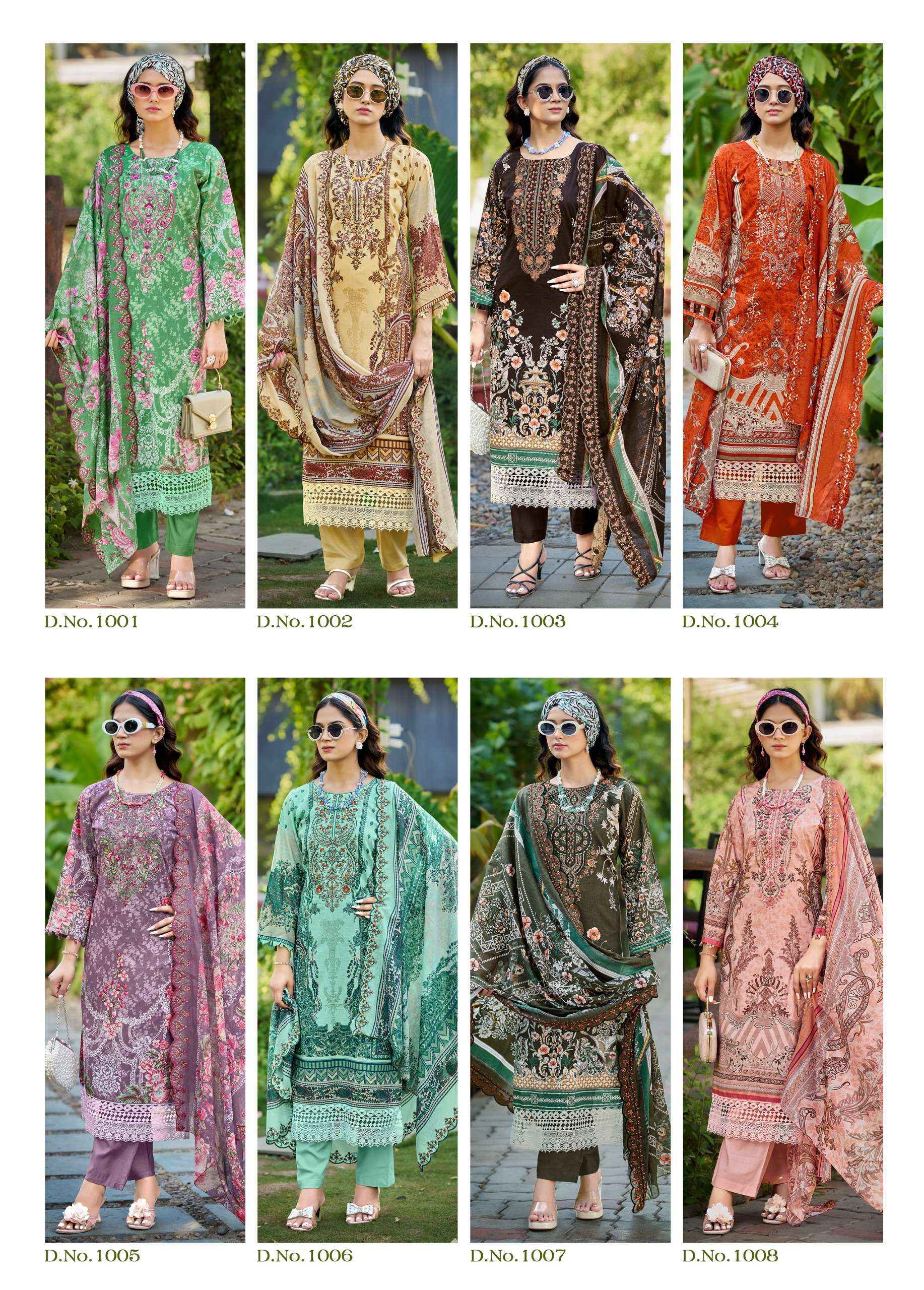 Kavyakala Anarkali Vol 25 Lawn Cotton Dress Material 8 pcs Catalogue