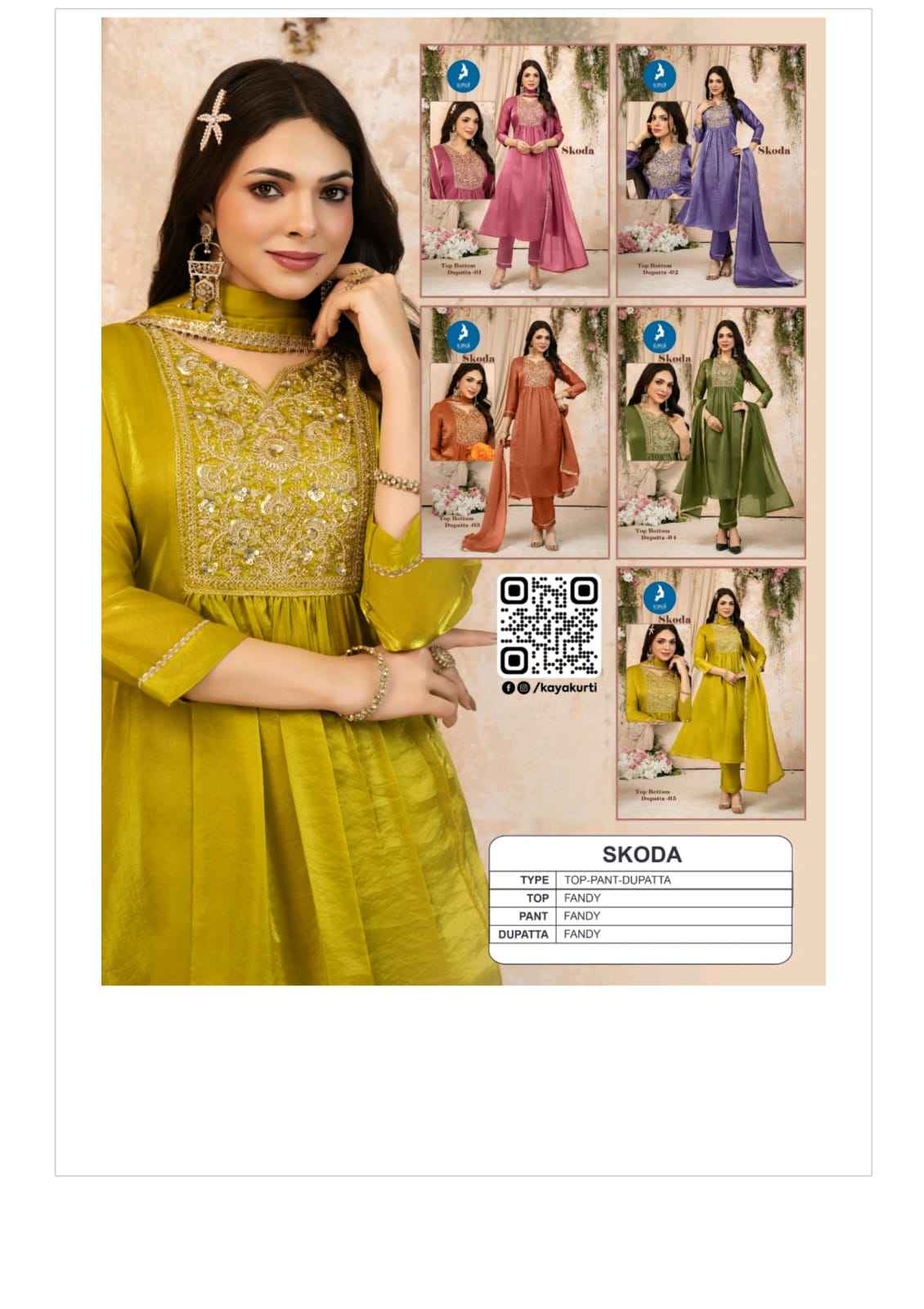 Kaya Skoda Fandy Kurti Combo 5 pcs Catalogue