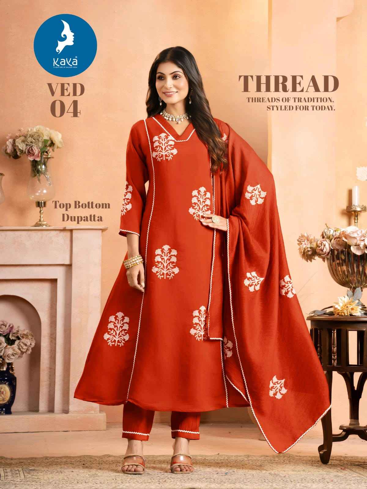Kaya Ved Mul Chanderi Kurti Combo 6 pcs Catalogue