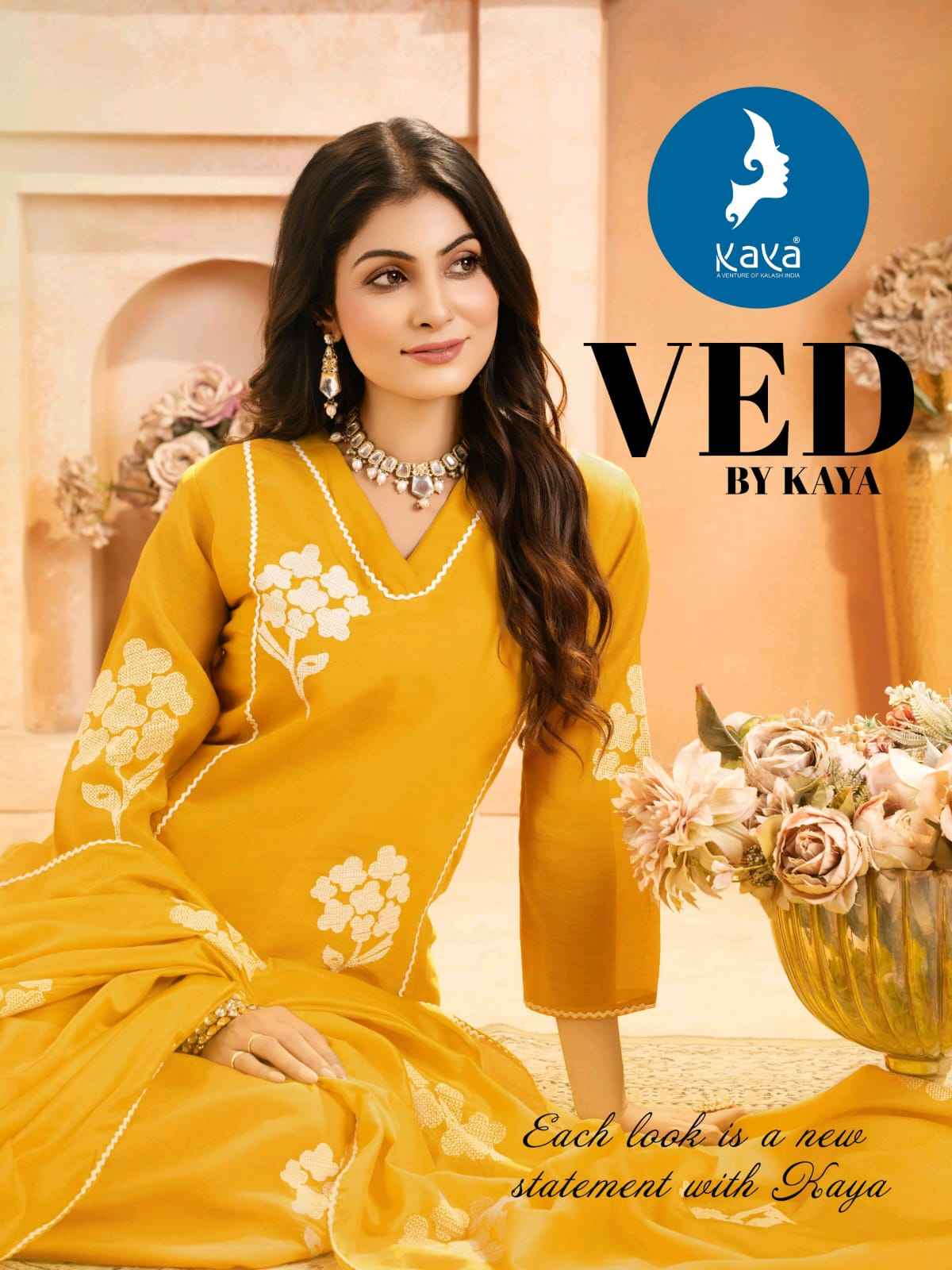 Kaya Ved Mul Chanderi Kurti Combo 6 pcs Catalogue