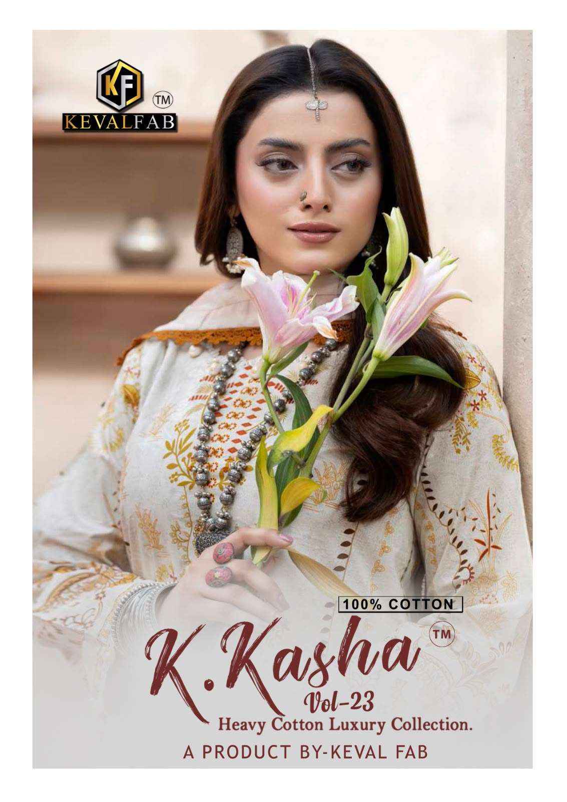 Keval Fab K Kasha Vol 23 Cotton Dress Material 6 pc Cataloge