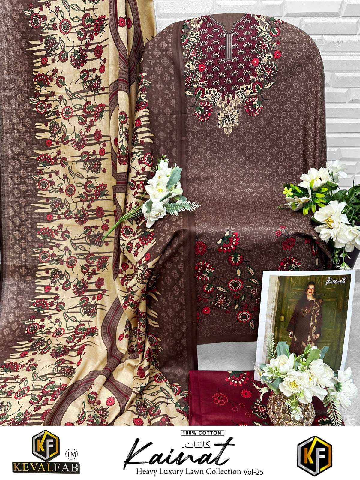 Keval Fab Kainat Vol 25 Cotton Dress Material 6 pcs Catalogue