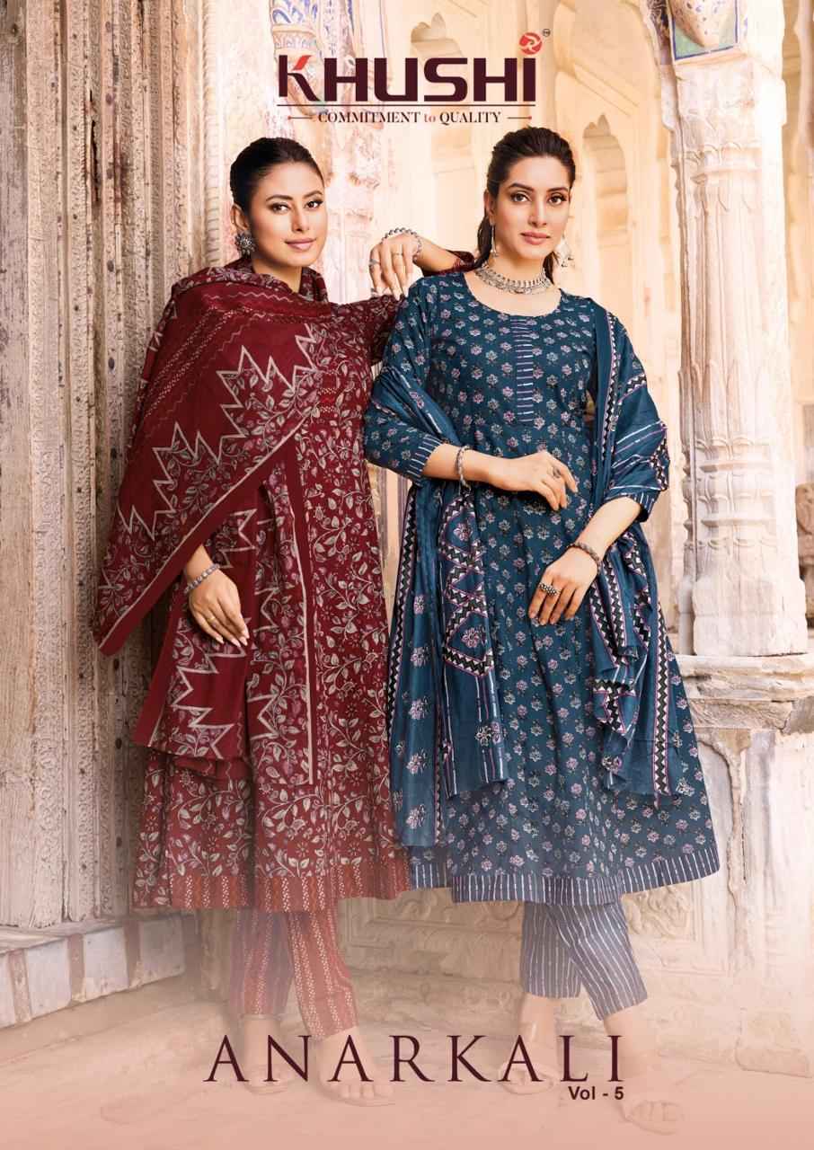 Khushi Anarkali Vol 5 Cotton Kurti Combo 8 pcs Catalogue