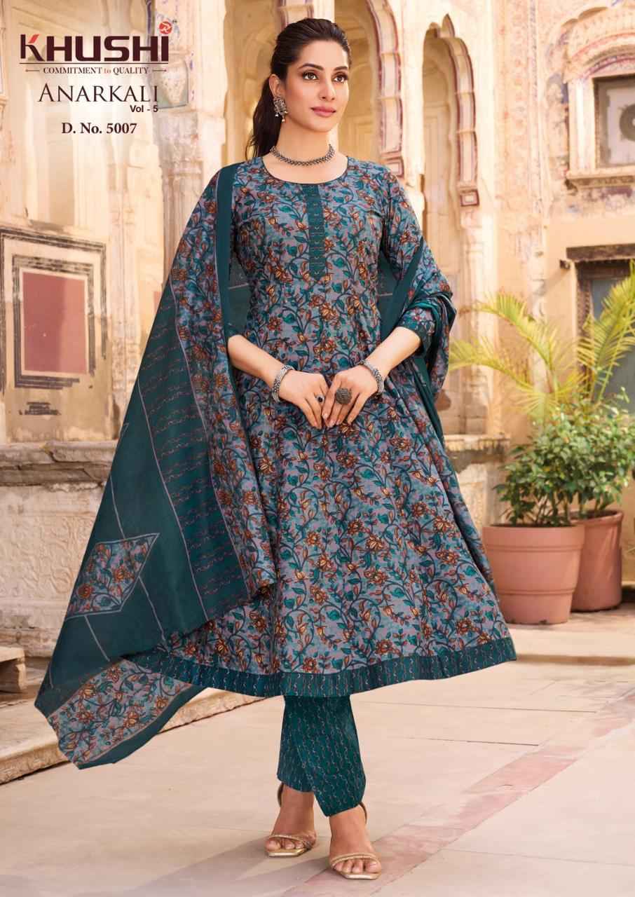 Khushi Anarkali Vol 5 Cotton Kurti Combo 8 pcs Catalogue