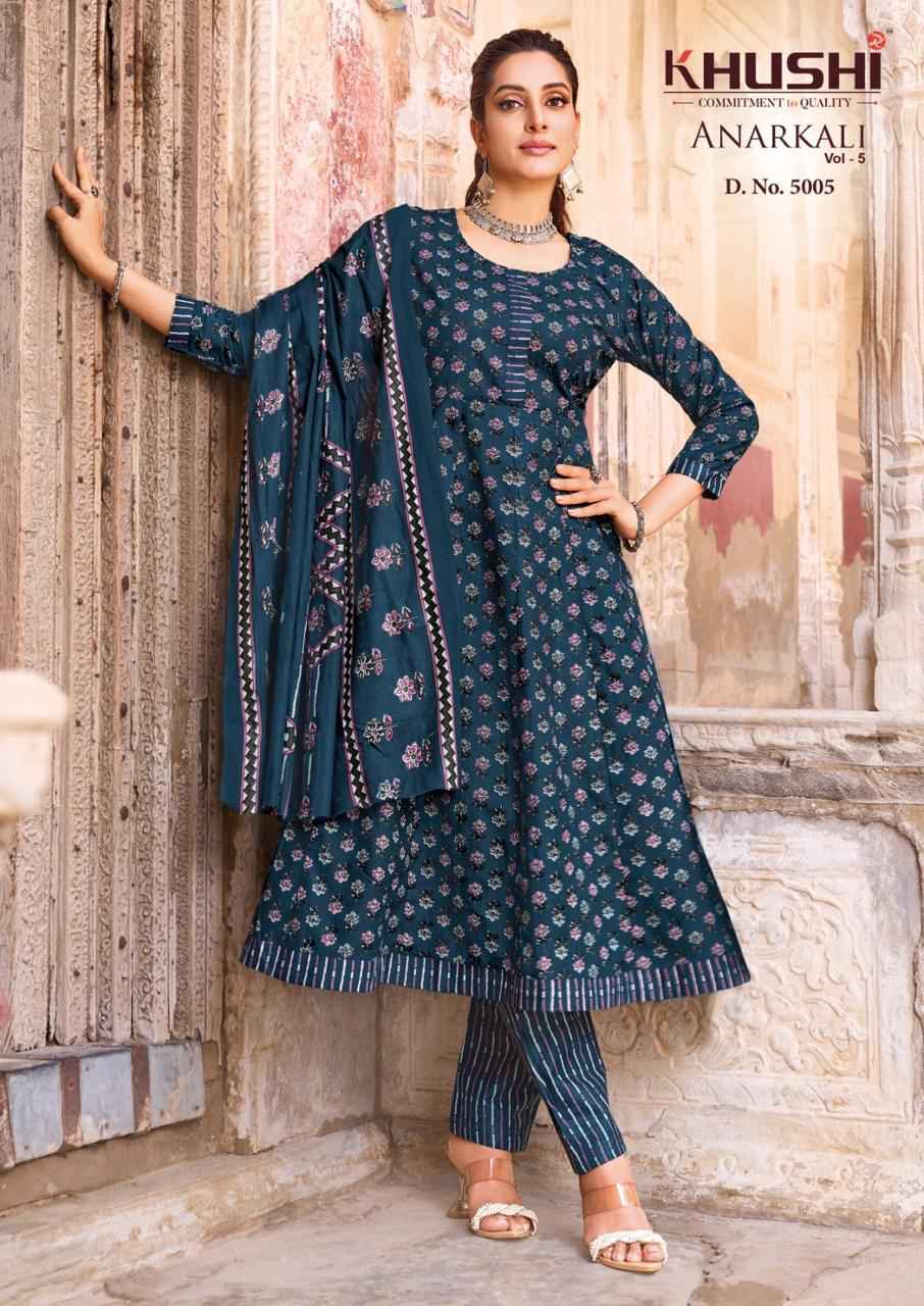 Khushi Anarkali Vol 5 Cotton Kurti Combo 8 pcs Catalogue