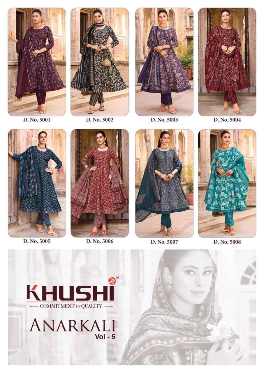 Khushi Anarkali Vol 5 Cotton Kurti Combo 8 pcs Catalogue