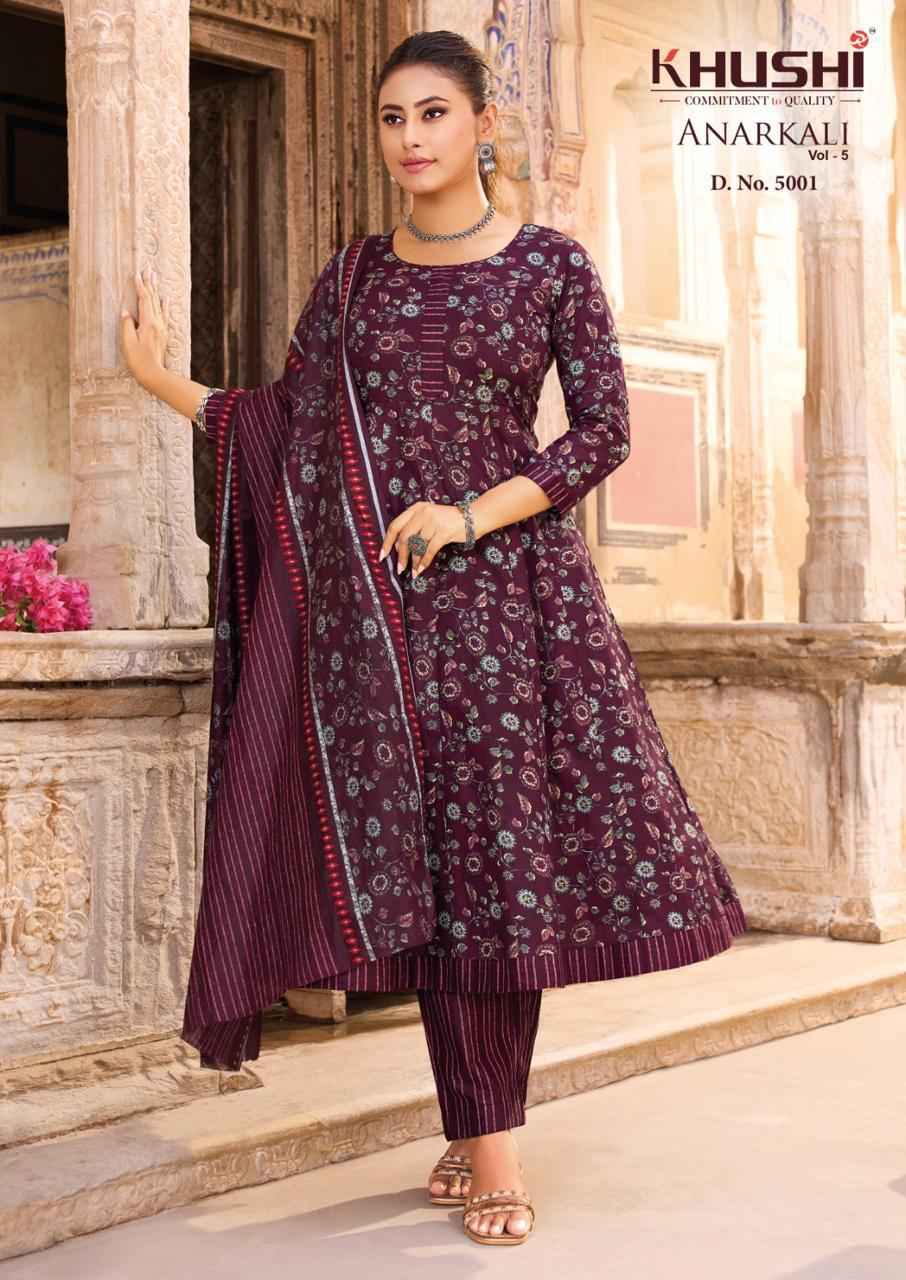 Khushi Anarkali Vol 5 Cotton Kurti Combo 8 pcs Catalogue