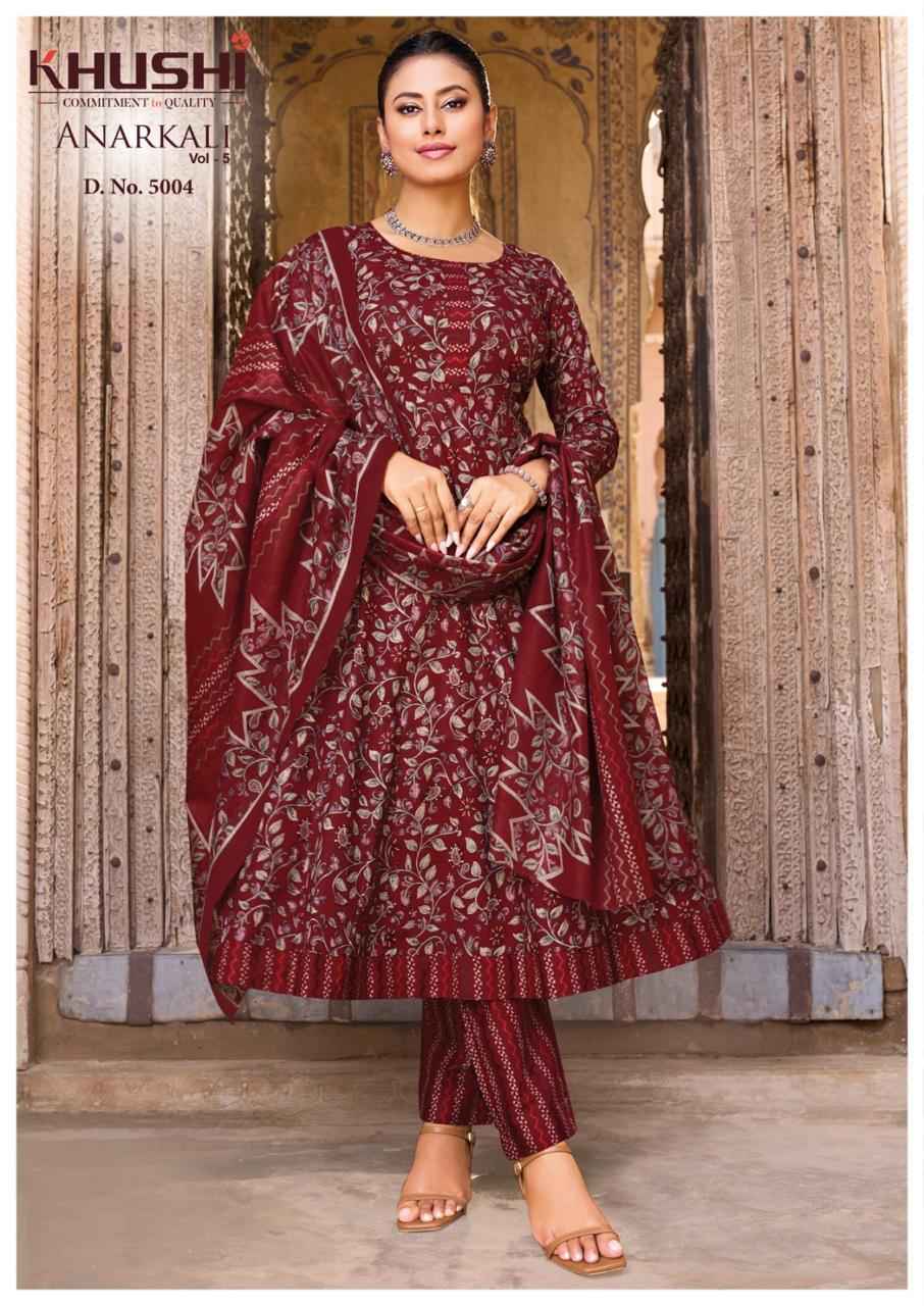Khushi Anarkali Vol 5 Cotton Kurti Combo 8 pcs Catalogue