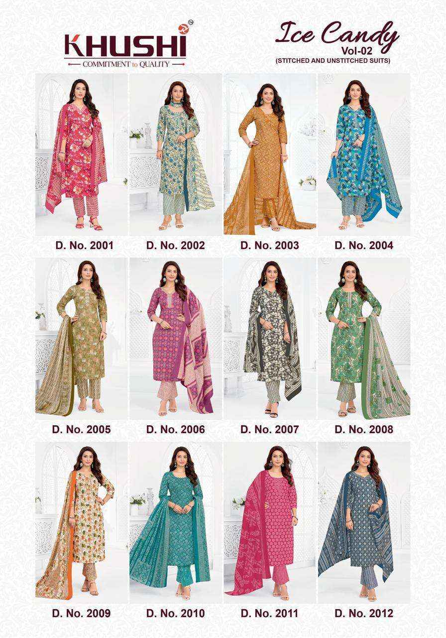 Khushi Ice Candy Vol 2 Readymade Cotton Dress 12 pcs Catalogue