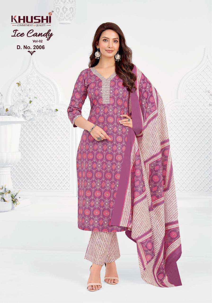 Khushi Ice Candy Vol 2 Readymade Cotton Dress 12 pcs Catalogue