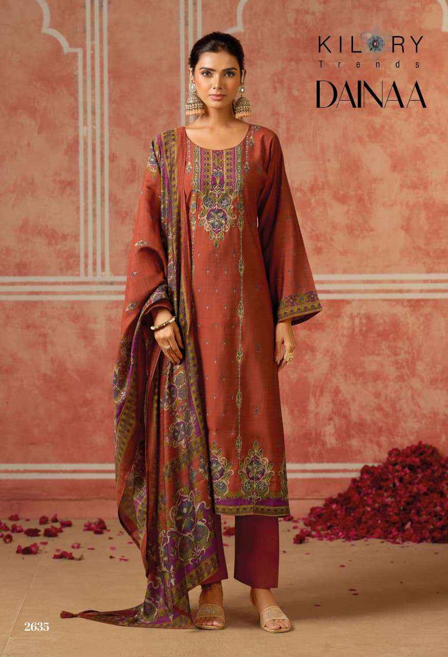 Kilory Trends Dainaa Muslin Dress Material 6 pcs Catalogue