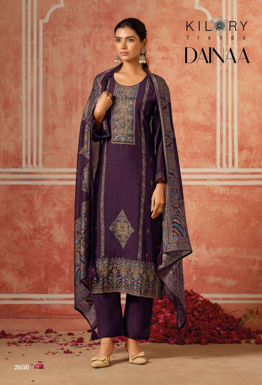 Kilory Trends Dainaa Muslin Dress Material 6 pcs Catalogue