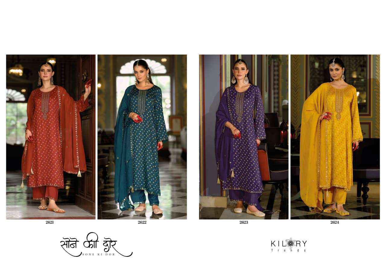 Kilory Trends Sone Ki Dor Silk Dress Material 4 pcs Catalogue
