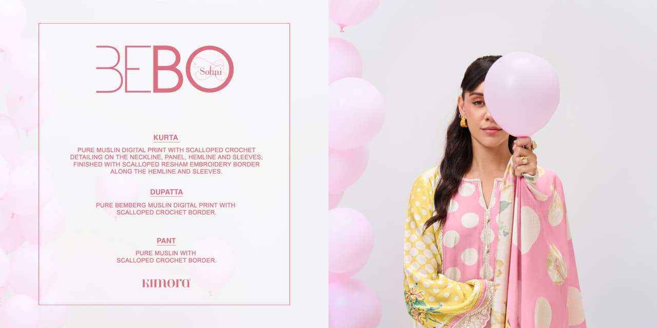 Kimora Bebo Muslin Dress Material 4 pcs Catalogue
