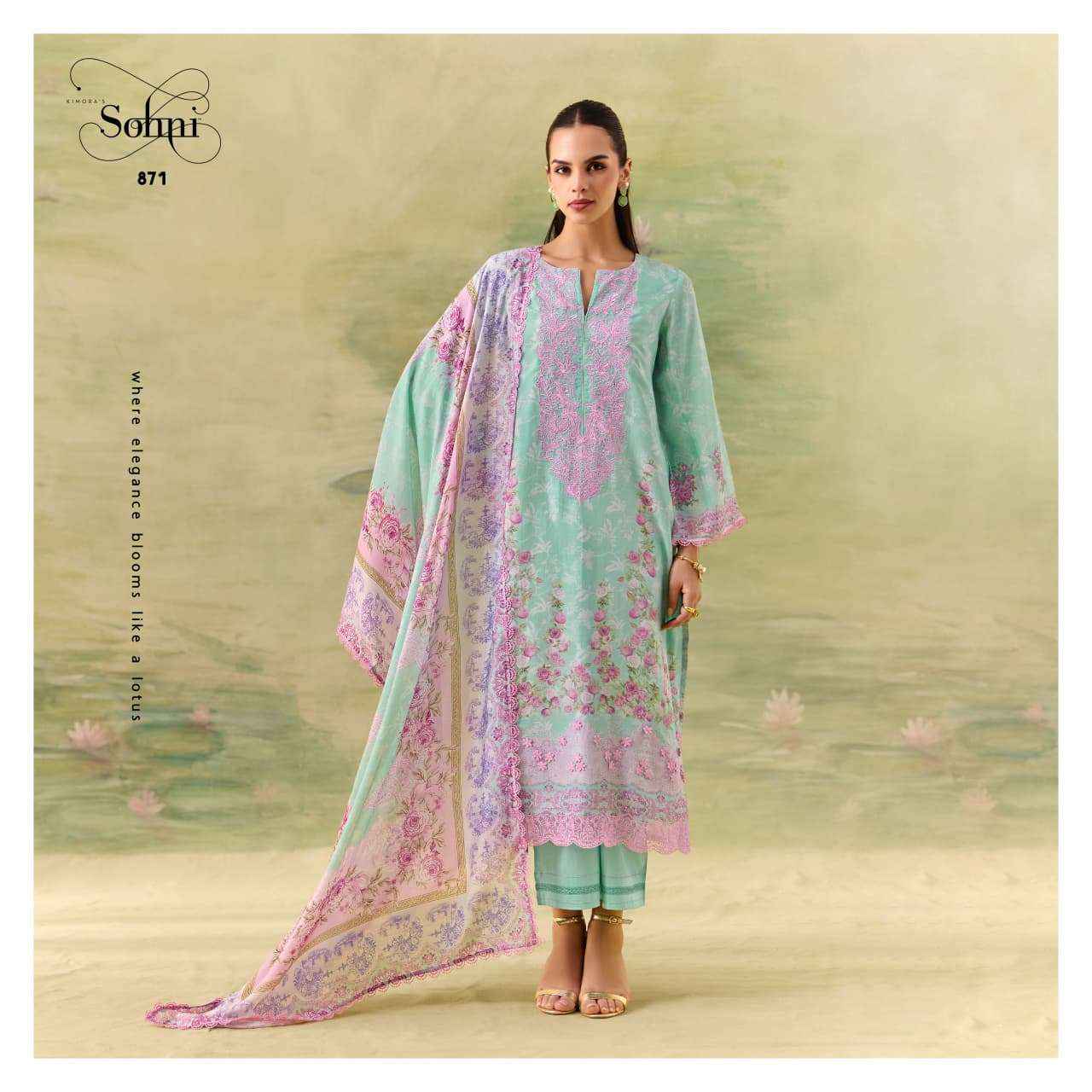 Kimora Sohani Season Muslin Dress Material 4 pcs Catalogue