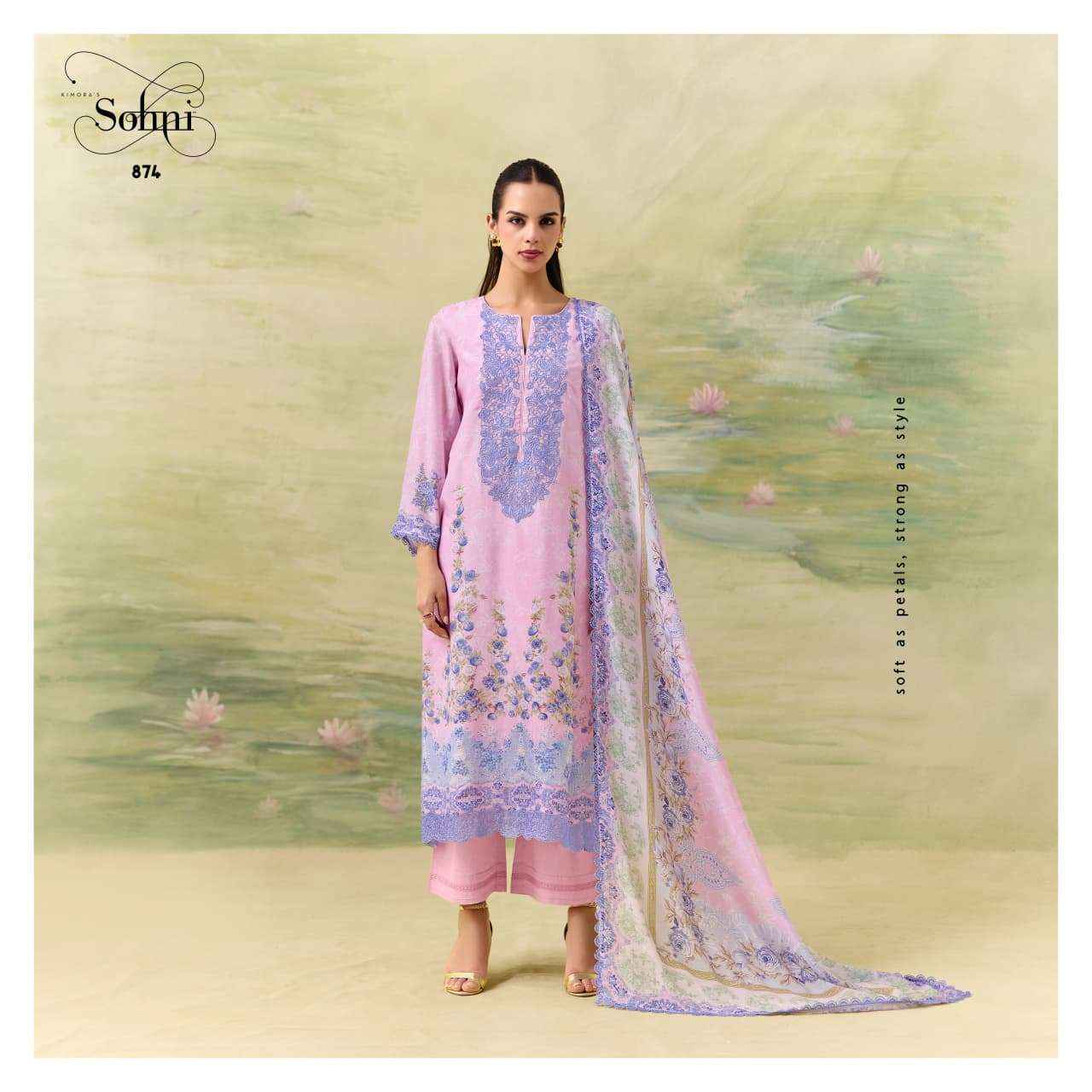 Kimora Sohani Season Muslin Dress Material 4 pcs Catalogue
