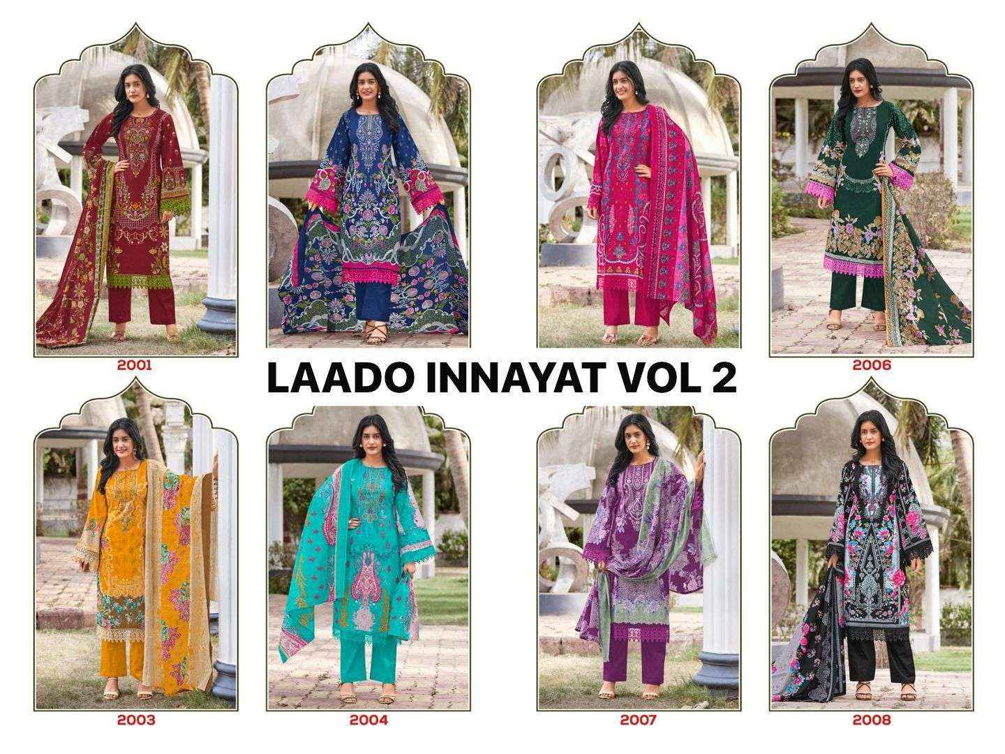 Laado Innayat Vol 2 Cotton Dress Material 8 Pc Catalog