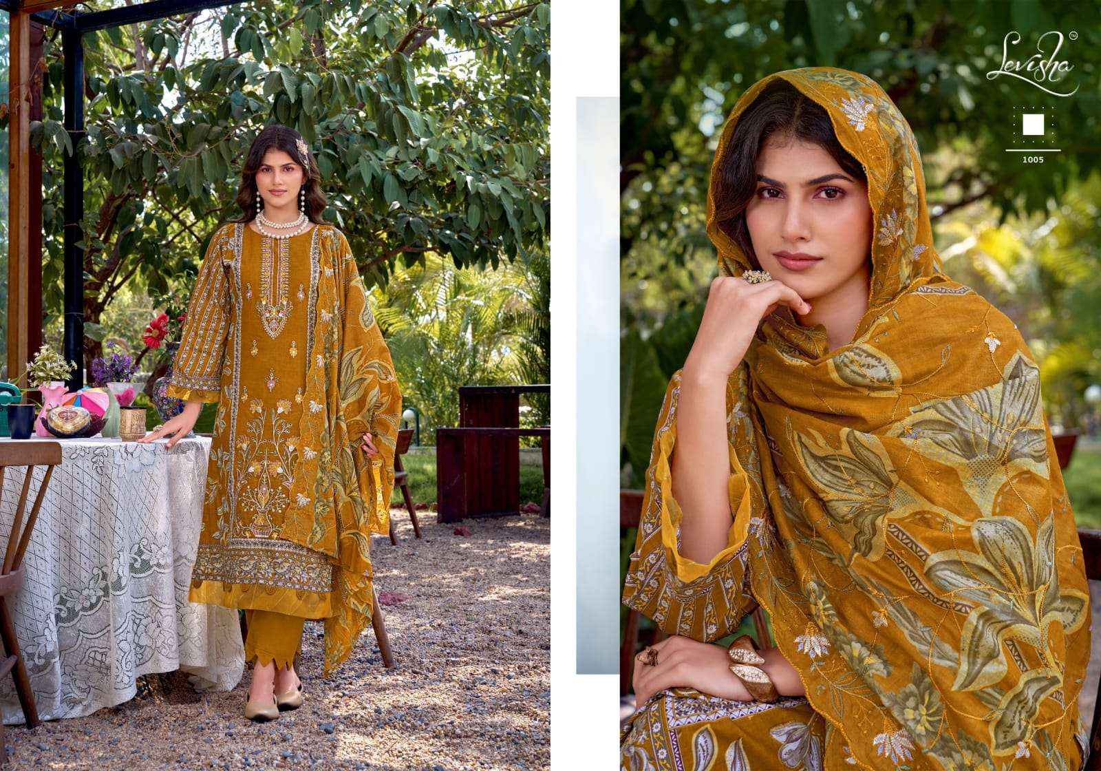 Levisha Bin Saeed Vol 6 Lawn Cotton Dress Material 6 pcs Catalogue