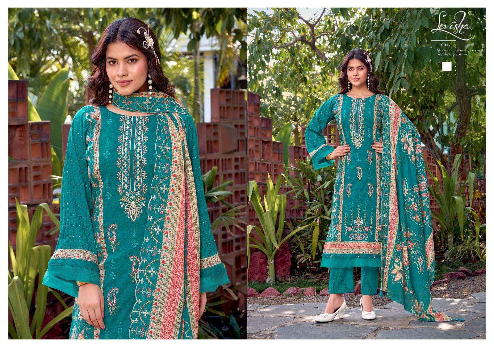 Levisha Bin Saeed Vol 6 Lawn Cotton Dress Material 6 pcs Catalogue