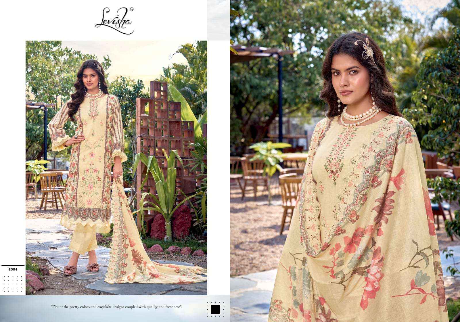 Levisha Bin Saeed Vol 6 Lawn Cotton Dress Material 6 pcs Catalogue