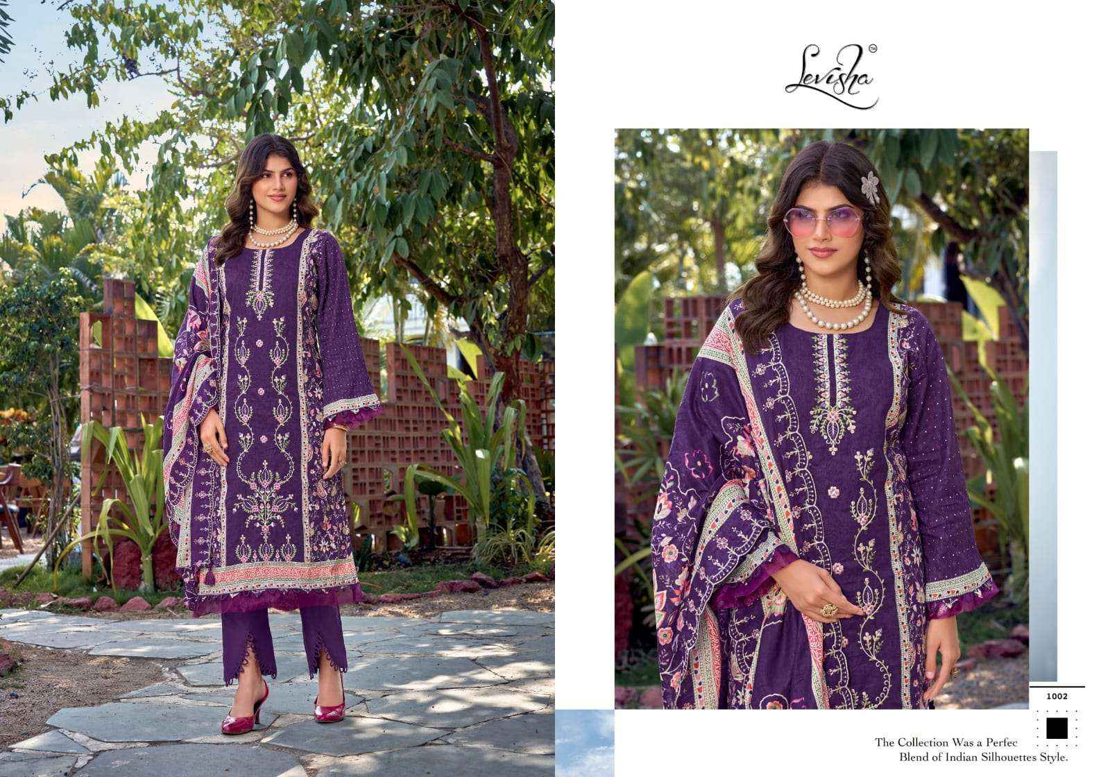 Levisha Bin Saeed Vol 6 Lawn Cotton Dress Material 6 pcs Catalogue