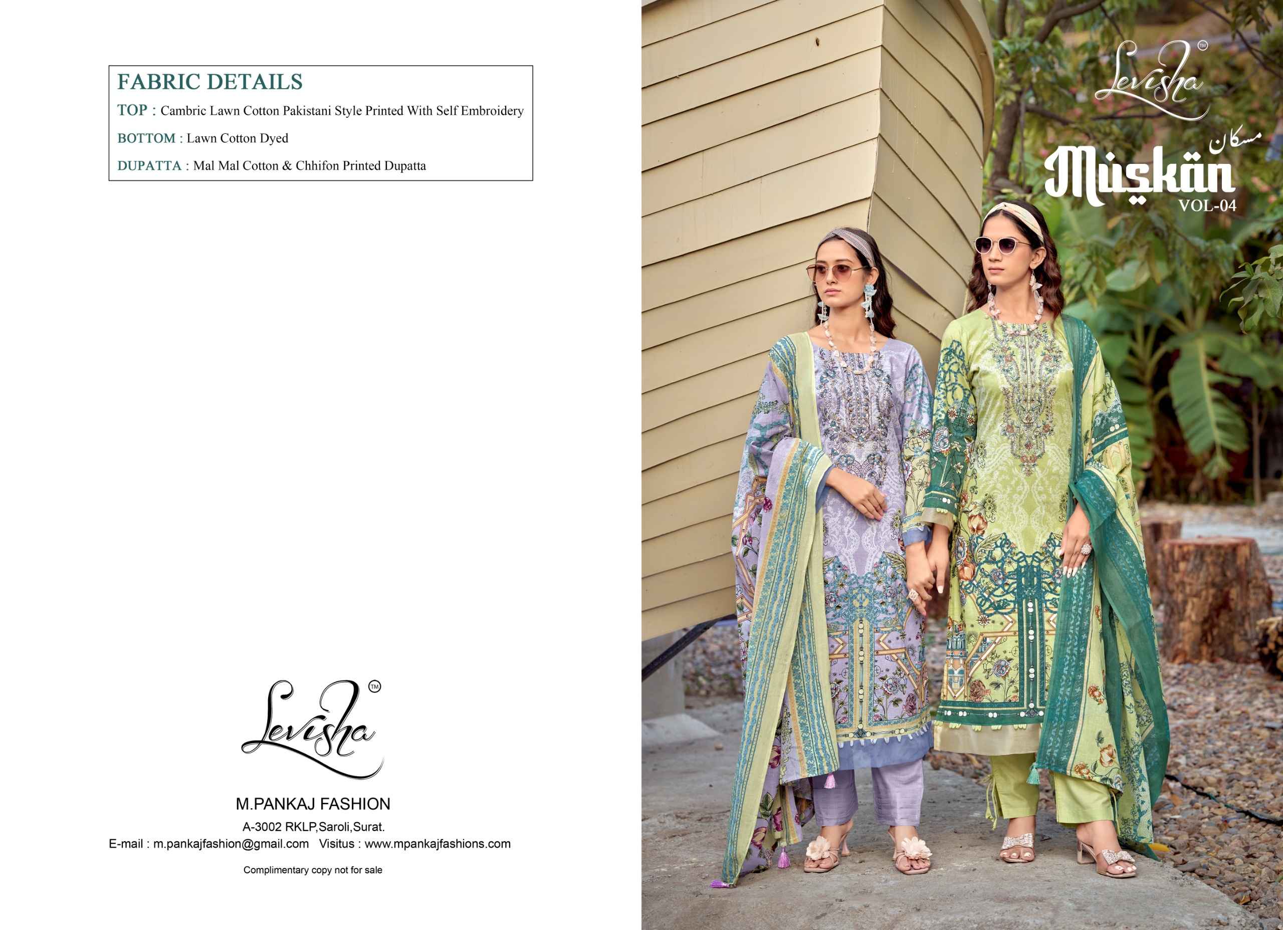 Levisha Muskan Vol 4 Cotton Dress Material 8 pcs Catalogue