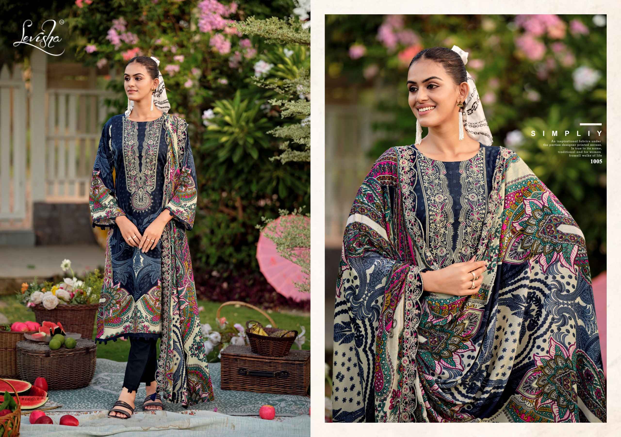 Levisha Needal Wonder Nx Vol 3 Rayon Viscose Dress Material 6 pcs Catalogue