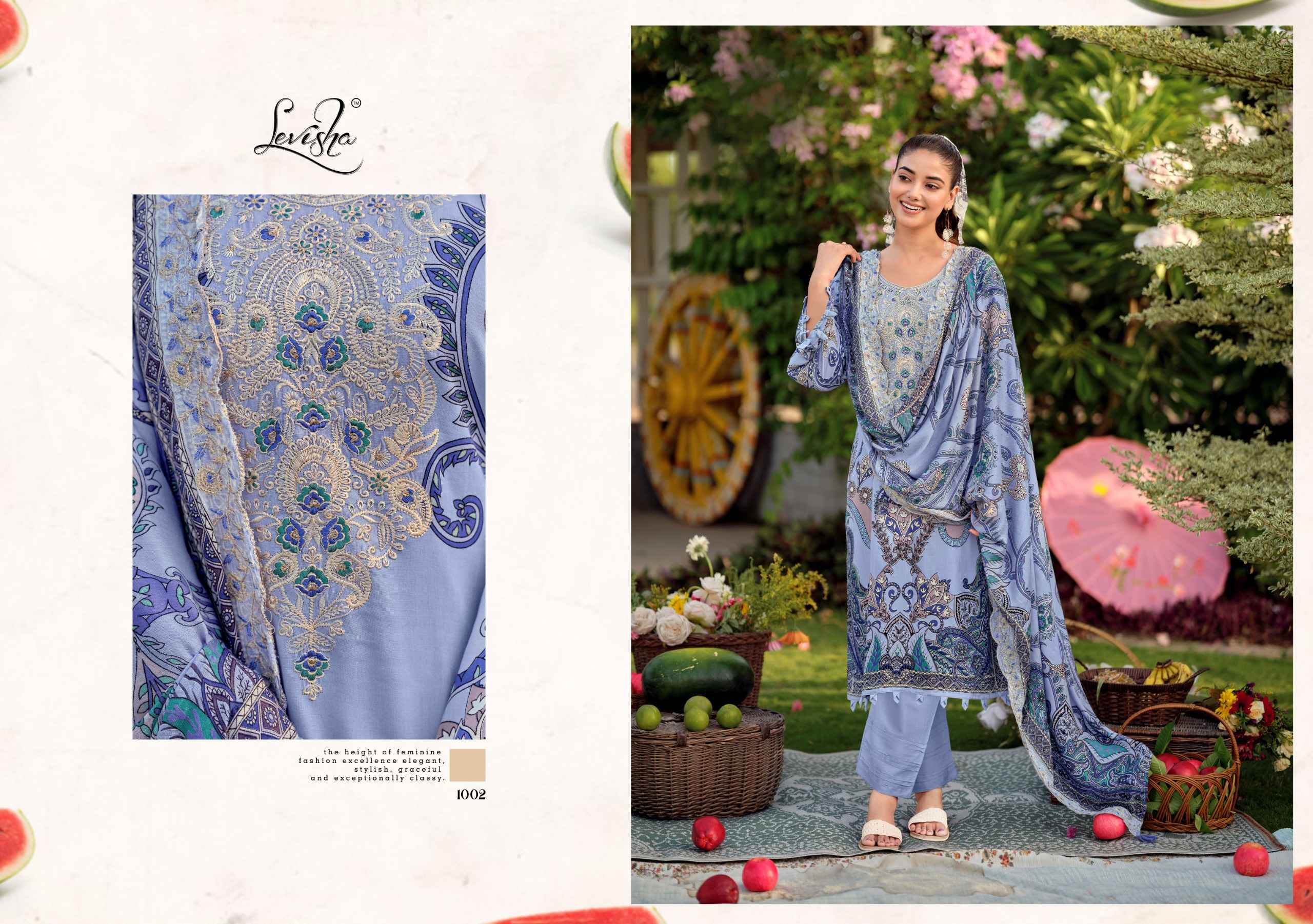Levisha Needal Wonder Nx Vol 3 Rayon Viscose Dress Material 6 pcs Catalogue