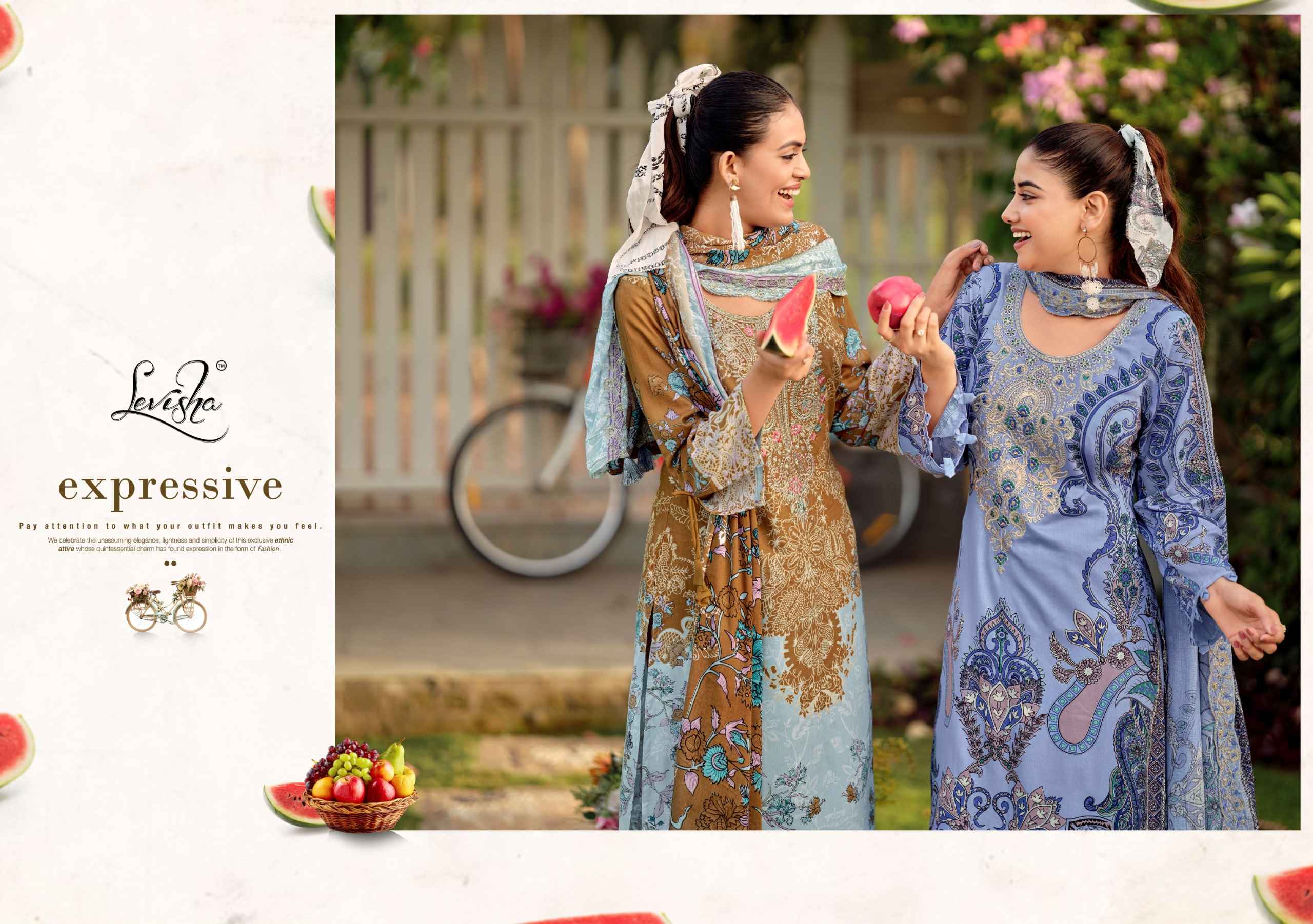 Levisha Needal Wonder Nx Vol 3 Rayon Viscose Dress Material 6 pcs Catalogue