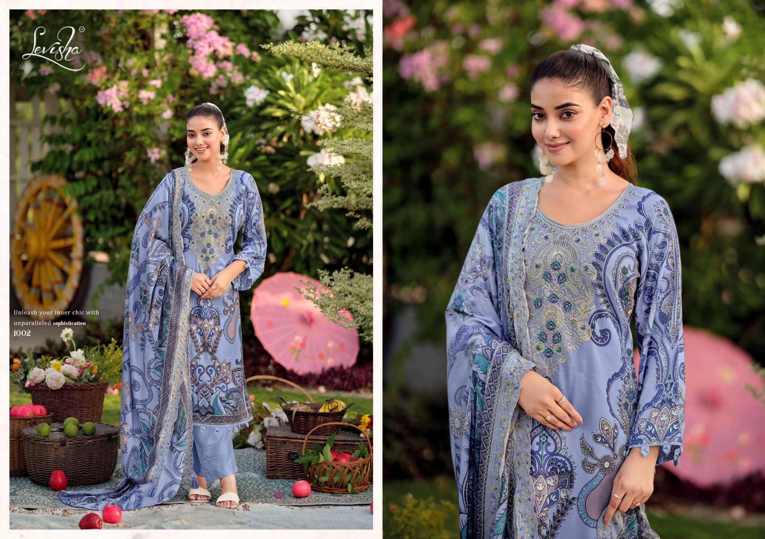 Levisha Needal Wonder Nx Vol 3 Rayon Viscose Dress Material 6 pcs Catalogue