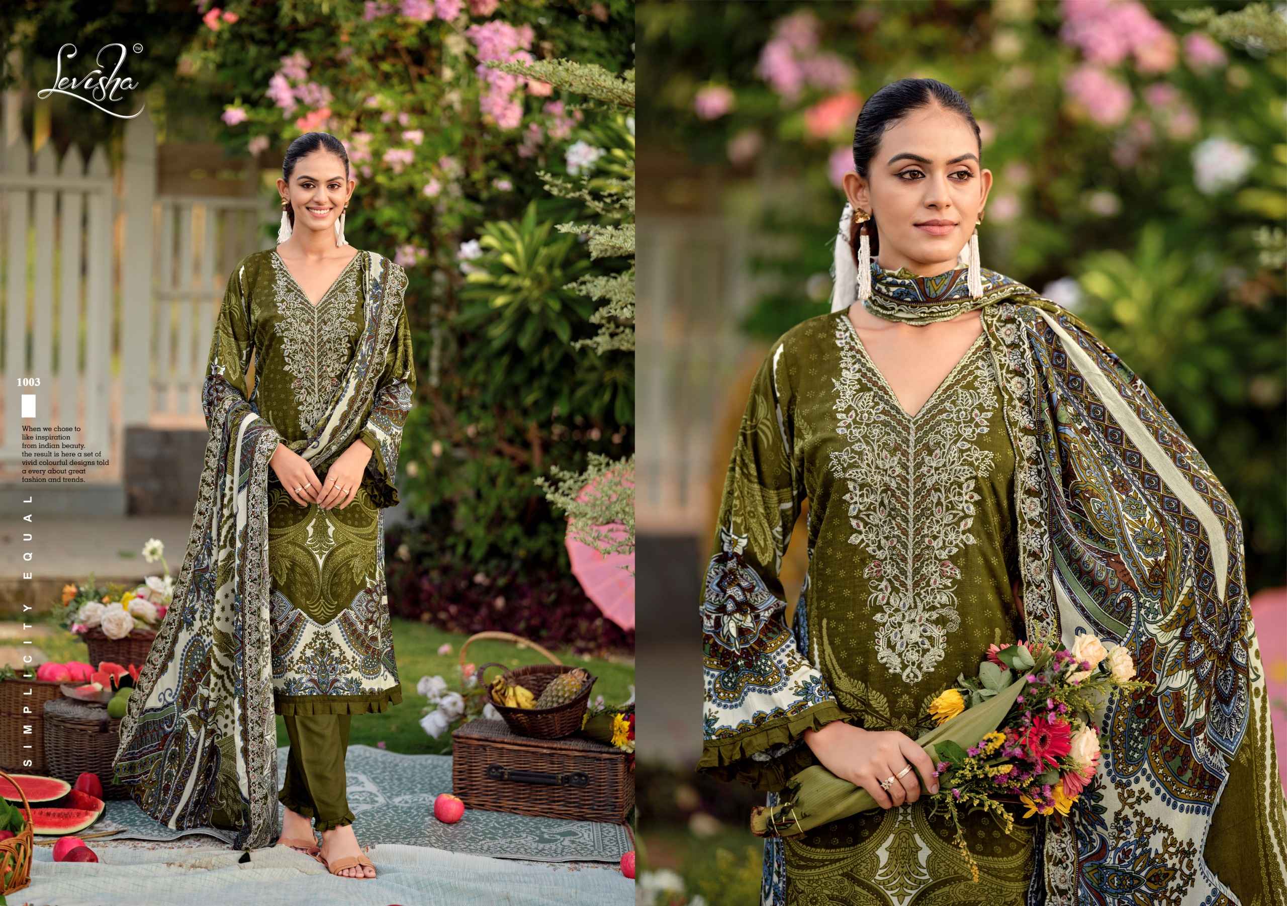 Levisha Needal Wonder Nx Vol 3 Rayon Viscose Dress Material 6 pcs Catalogue