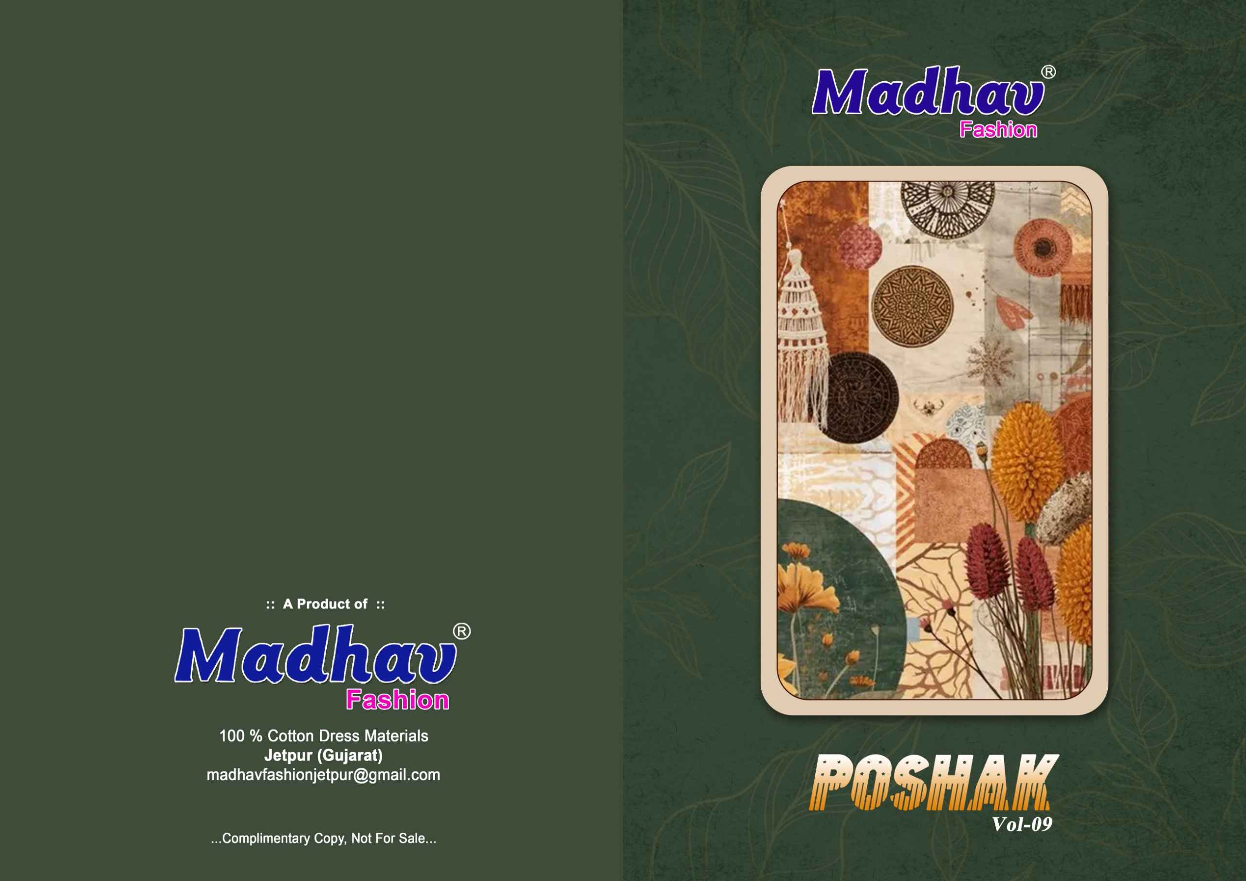 Madhav Fashion Poshak Vol 9 Cotton Dress Material 10 pcs Catalogue